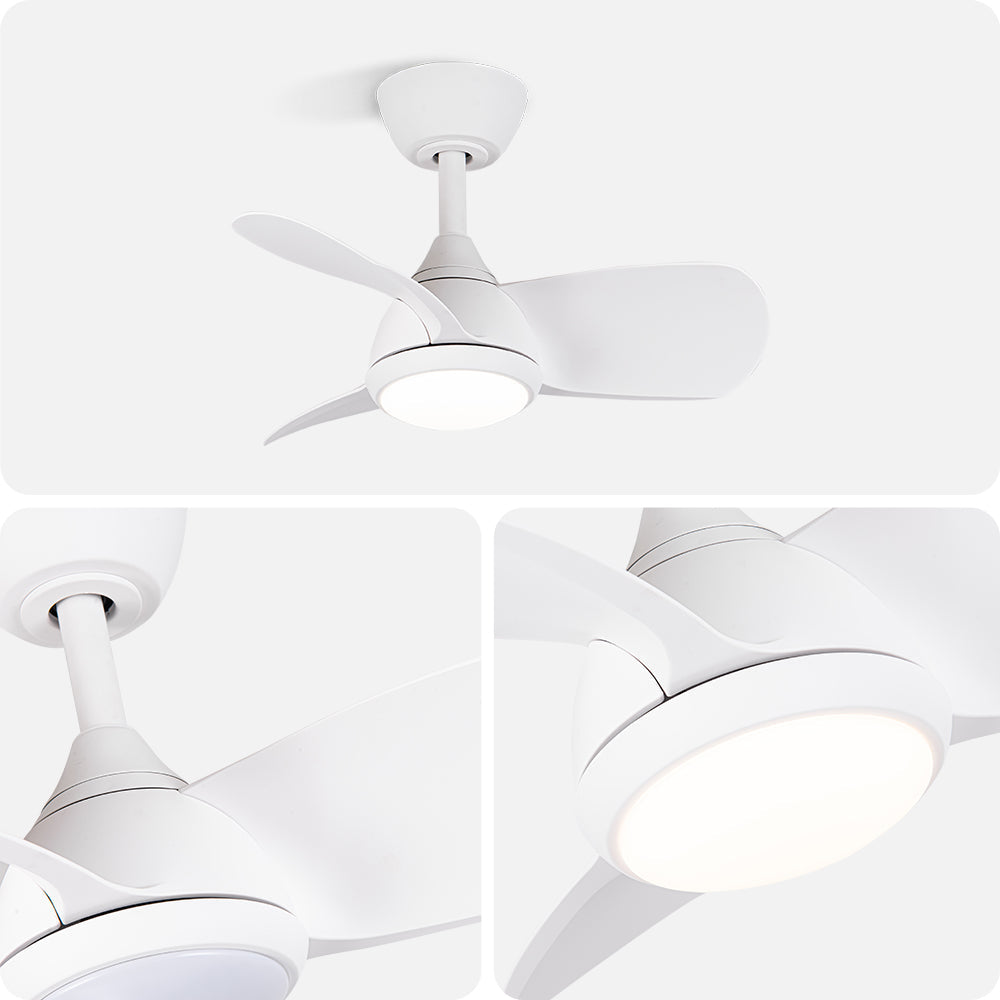 Ventilador de techo Veleo de 60 cm (<8 m²) – 3 aspas de ABS