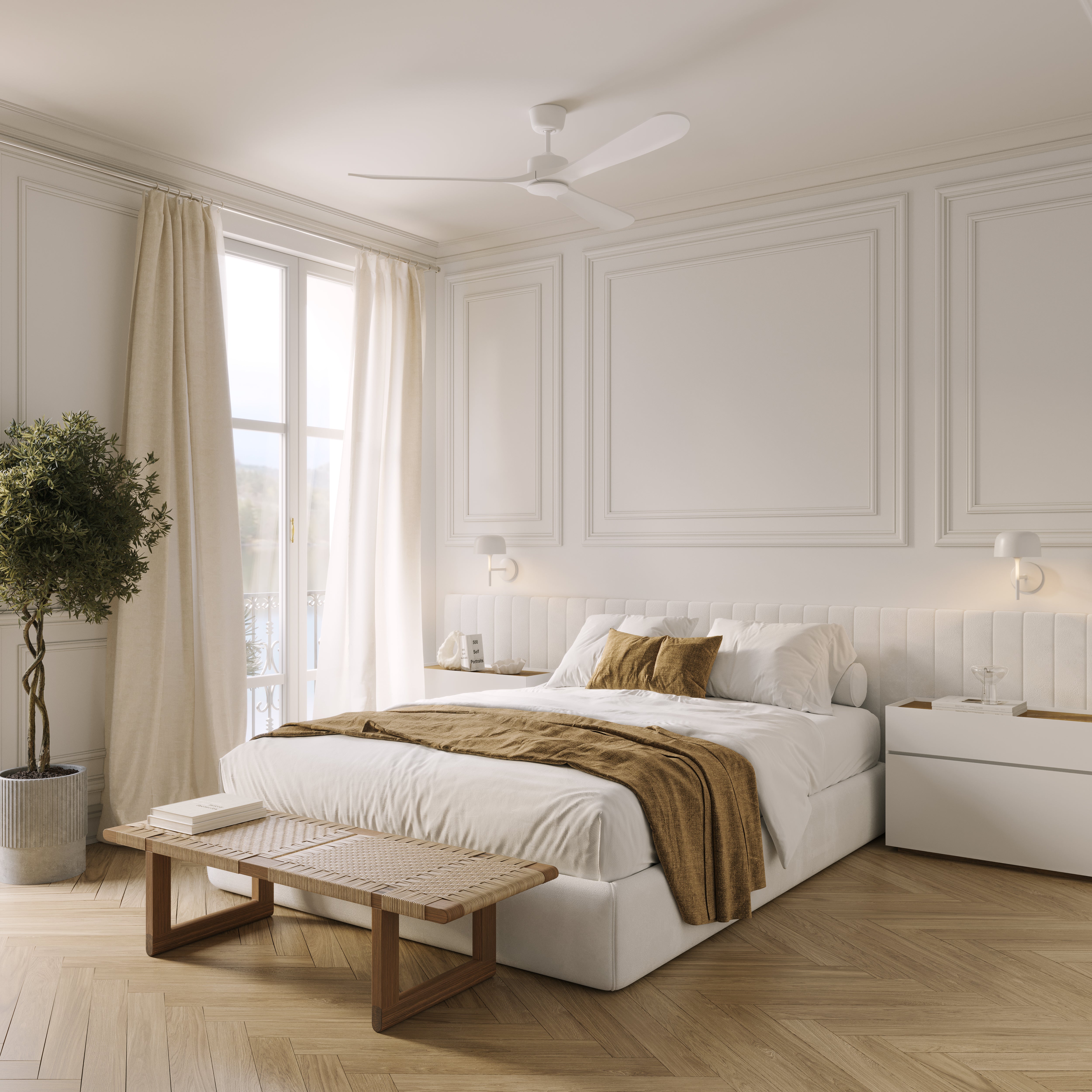Boreal Ventilatore da Soffitto 132 cm (10–25 m²) – 3 Pale in ABS