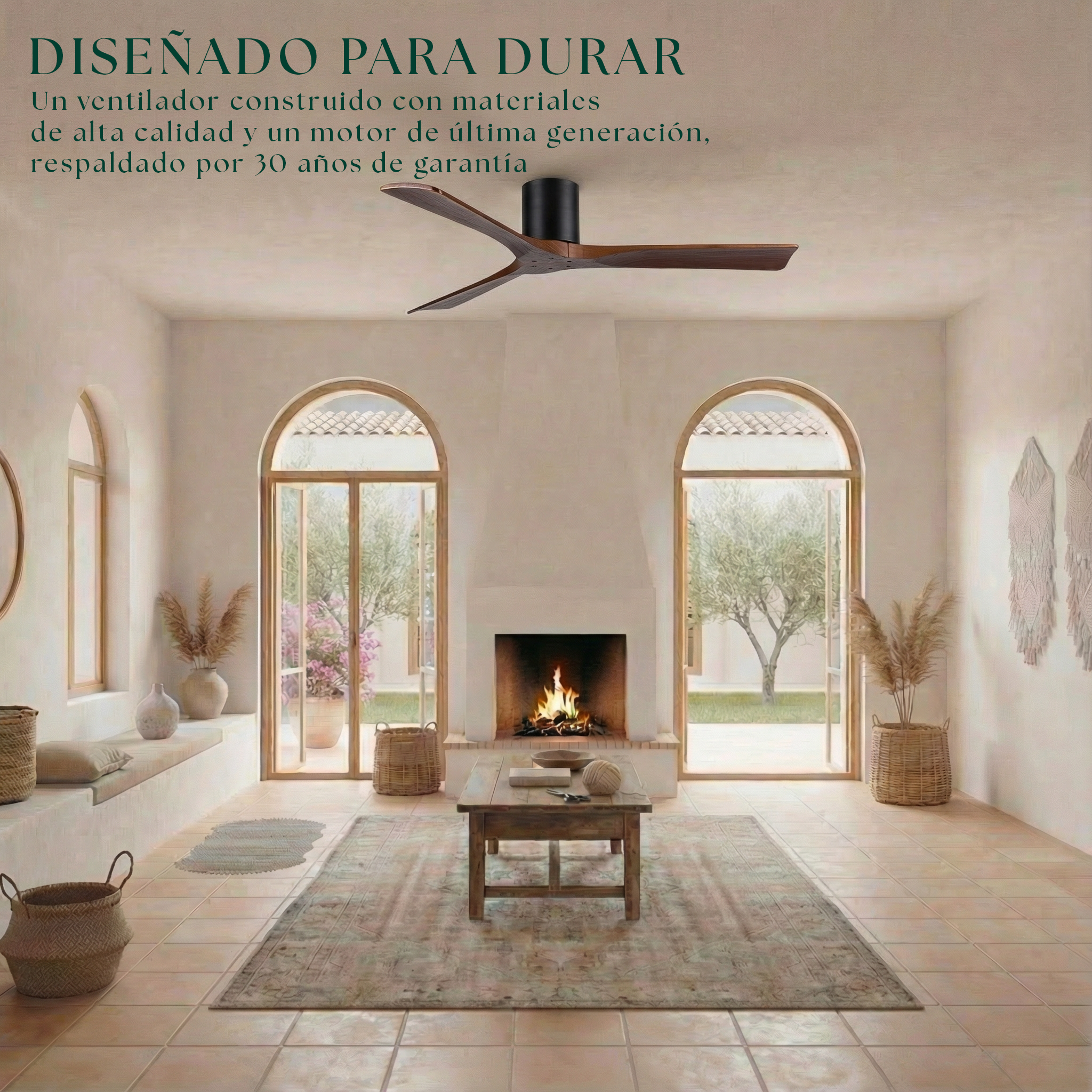 Ventilador de Techo de Madera Etoile 132 cm y 112 cm
