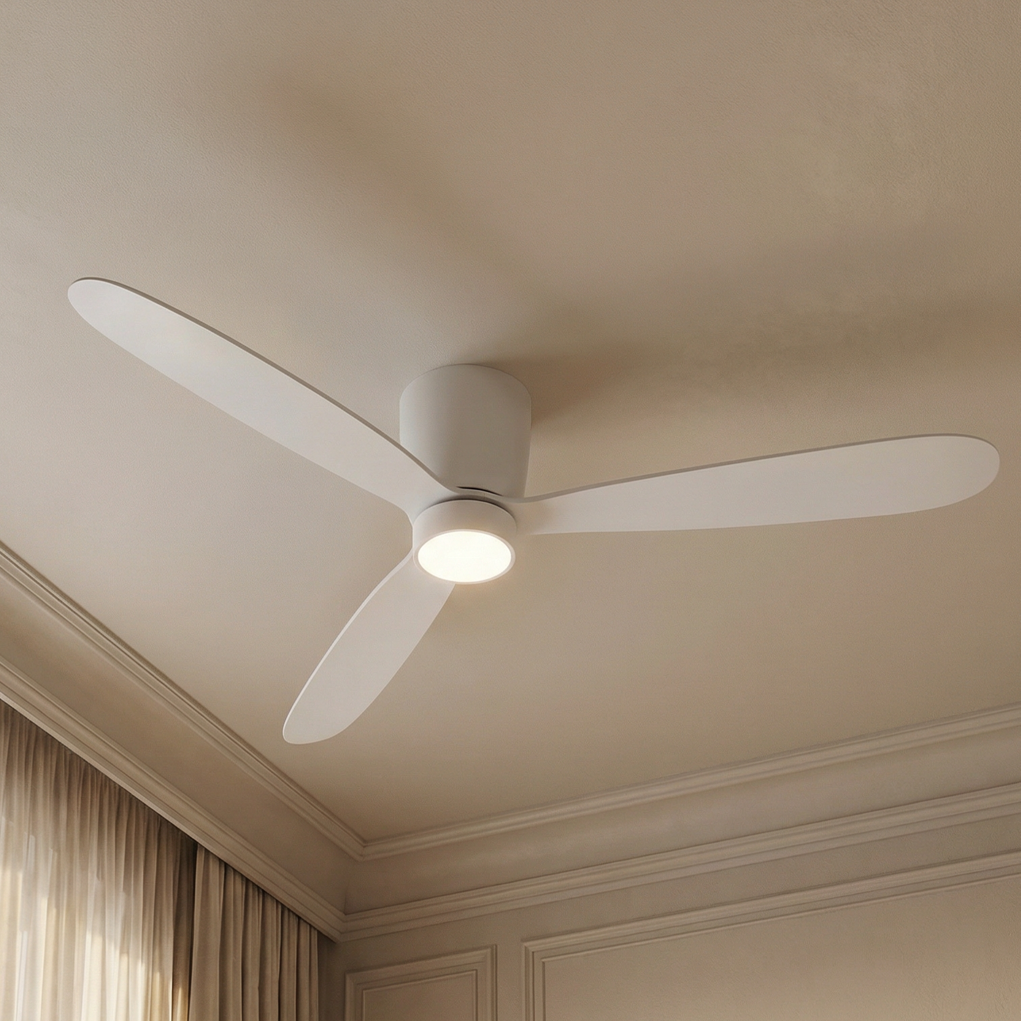 Ventilador de Techo Sirocco de 132 cm (10–25 m²) – 3 Aspas de ABS