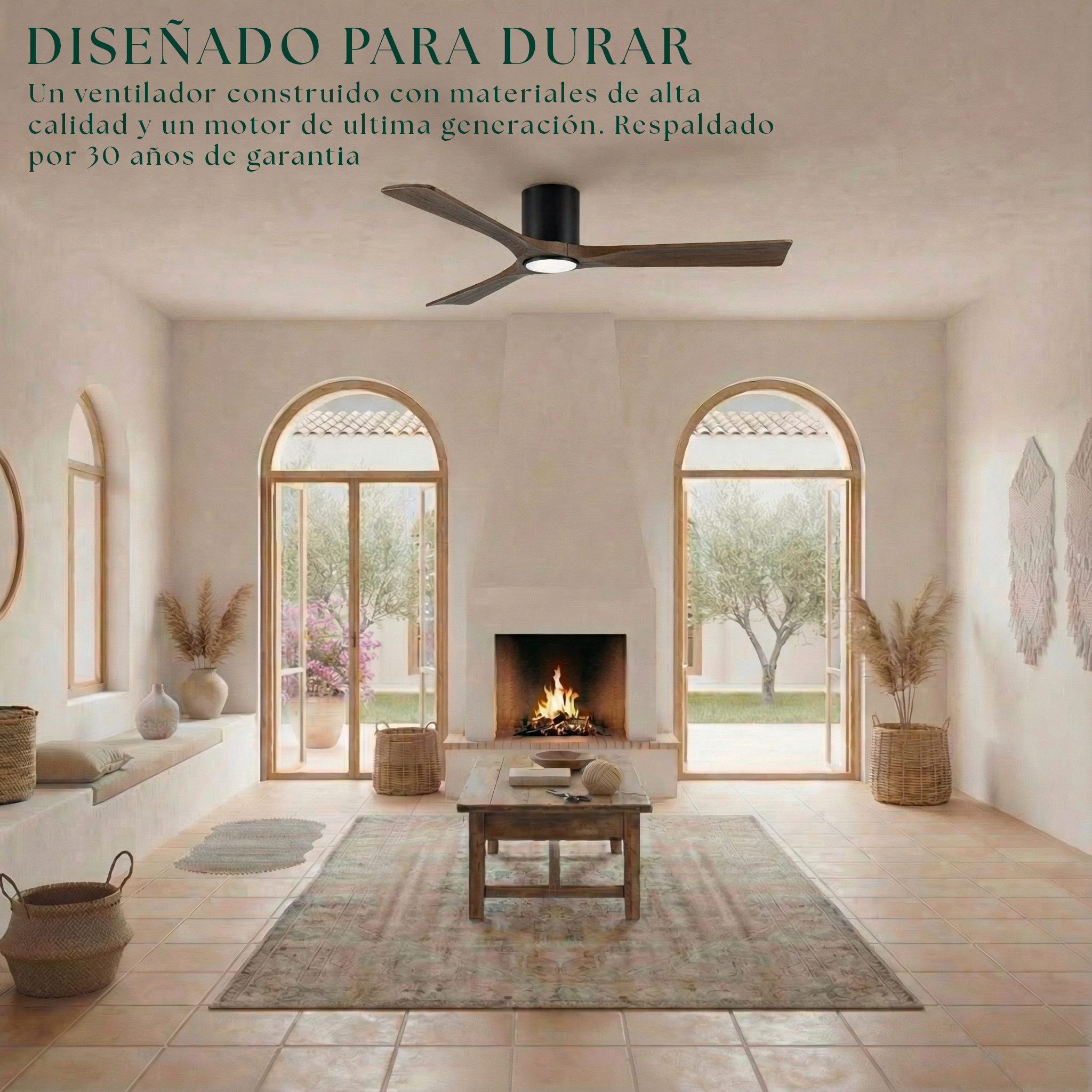 Ventilador de Techo de Madera Etoile 132 cm y 112 cm