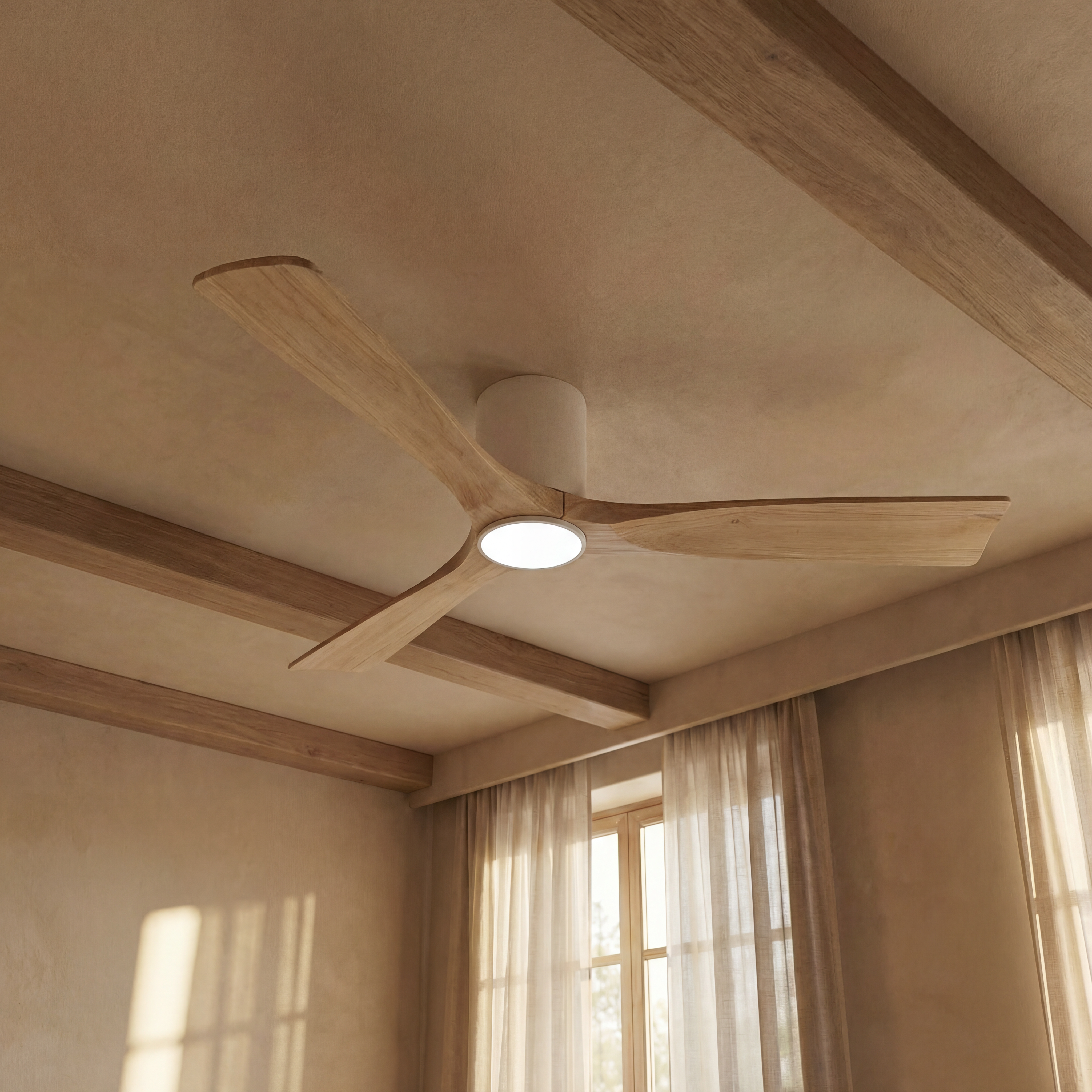 Etoile Ventilatore da Soffitto in Legno (132 cm / 112 cm)
