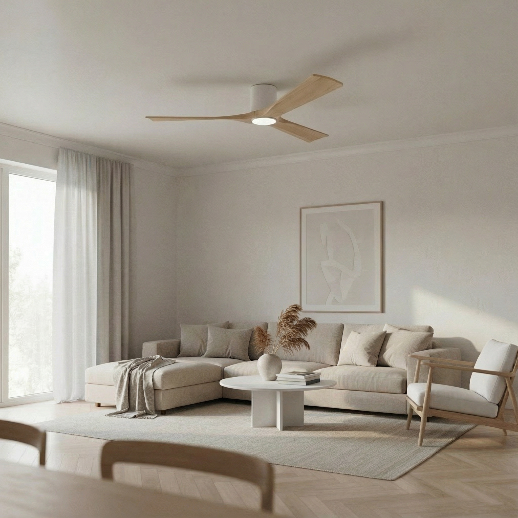 Etoile Ventilatore da Soffitto in Legno (132 cm / 112 cm)