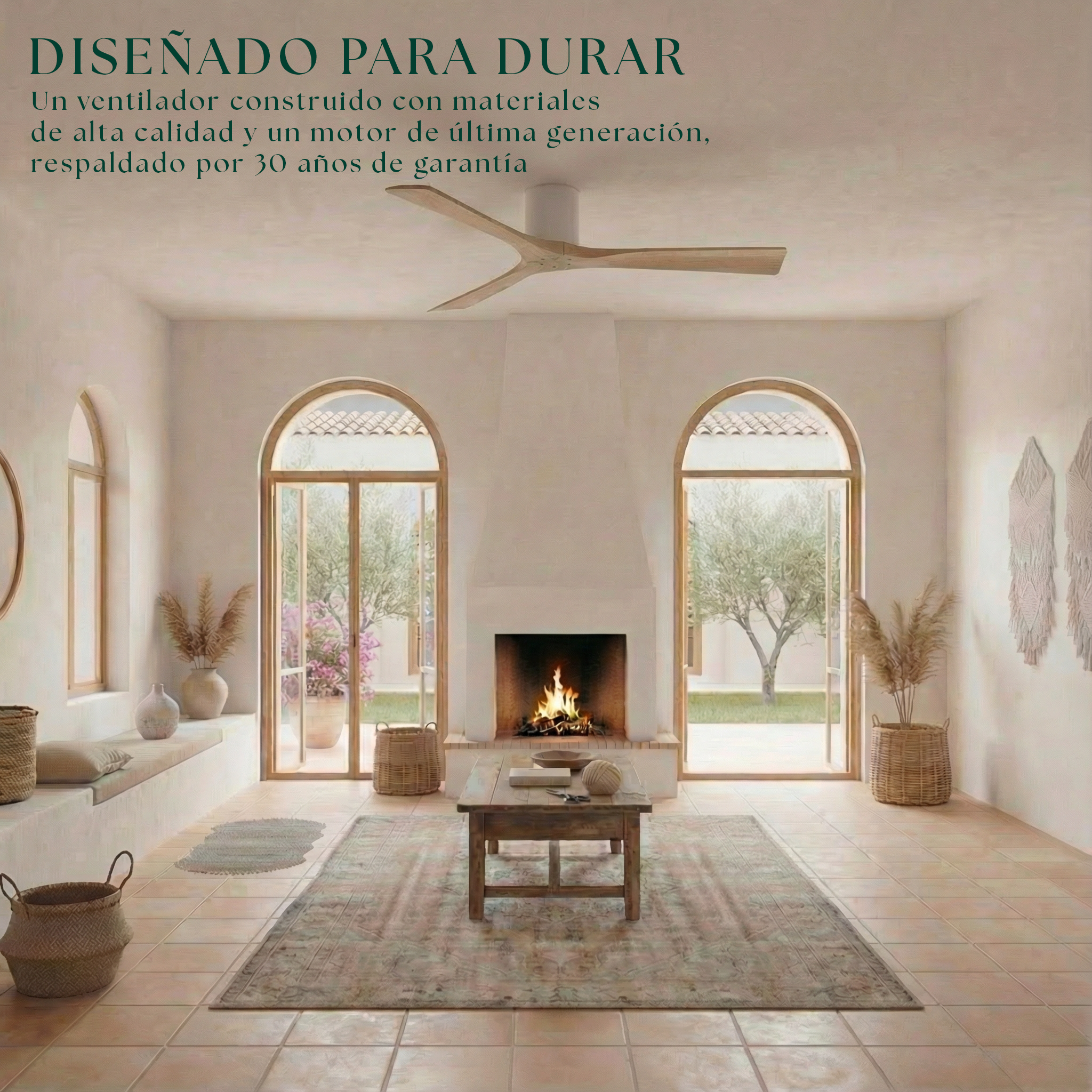 Ventilador de Techo de Madera Etoile 132 cm y 112 cm
