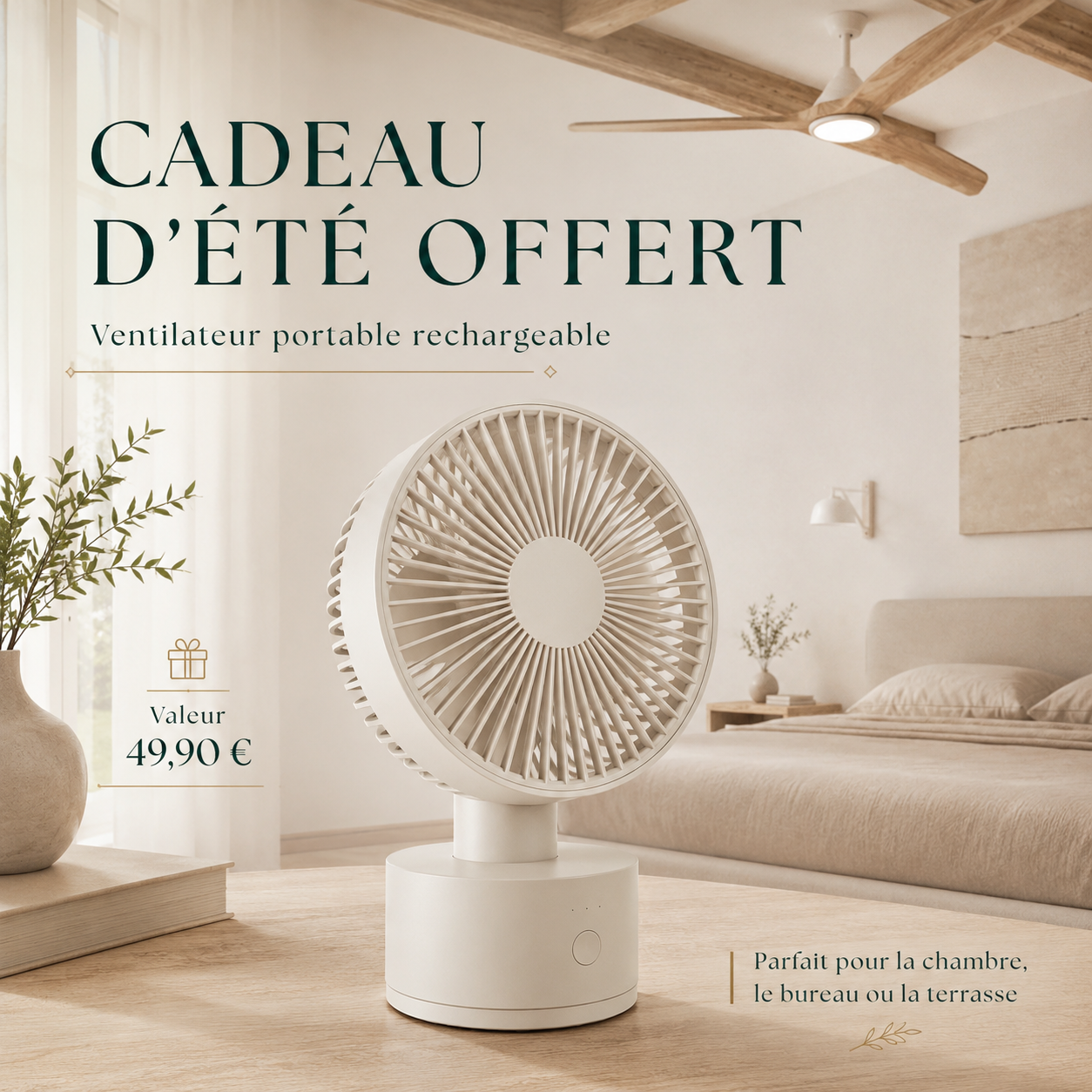 🎁 Ventilador portátil Brise Nomade (100% de descuento)