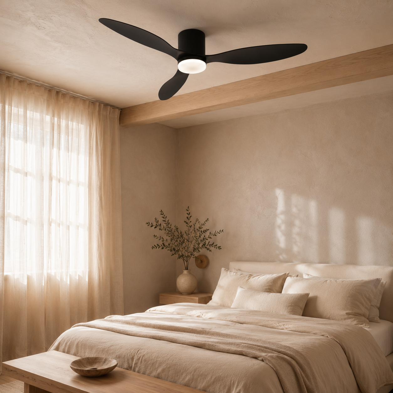 Binibeca Ventilatore da Soffitto 132 cm 3 Pale