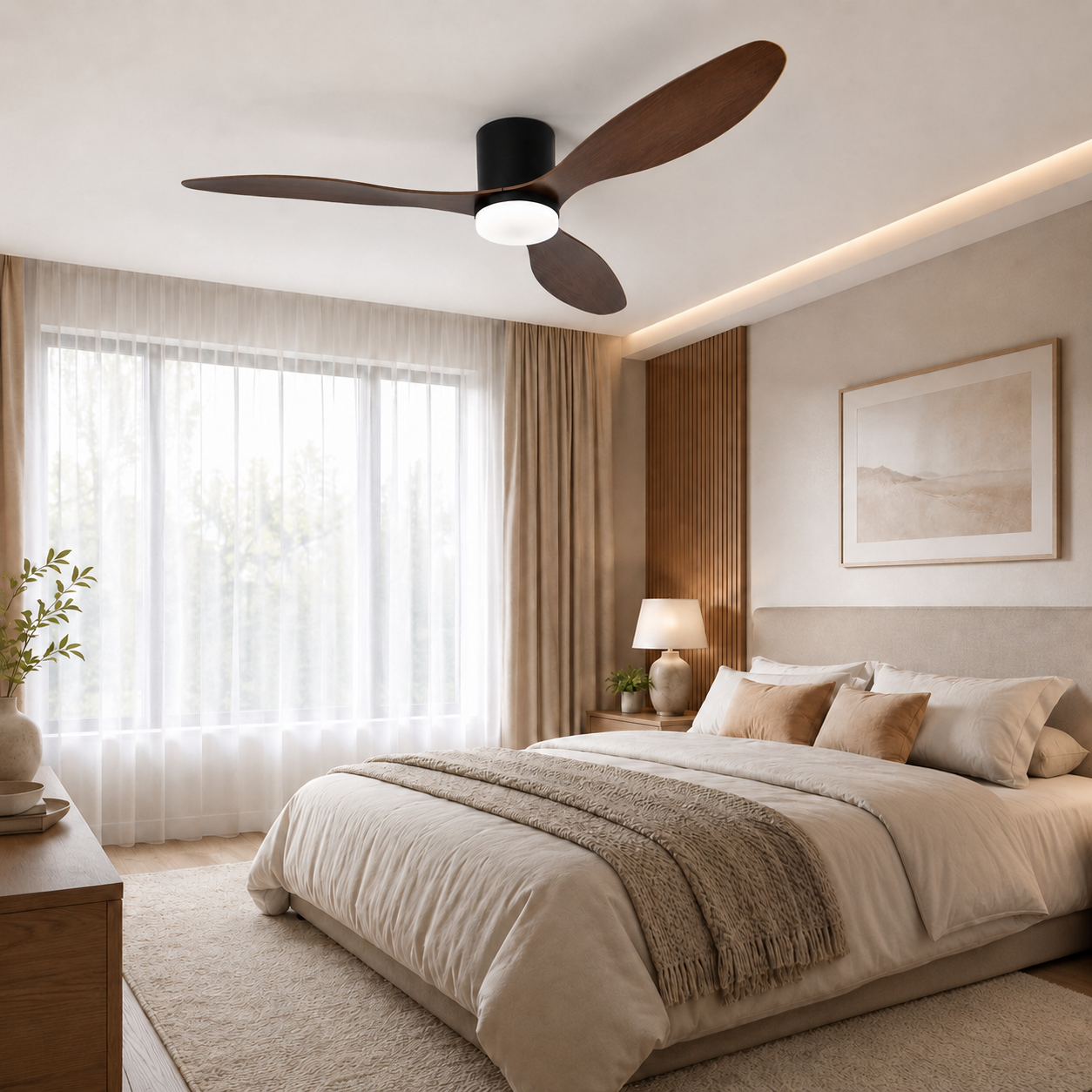 Ventilador de techo Binibeca de 132 cm y 3 aspas