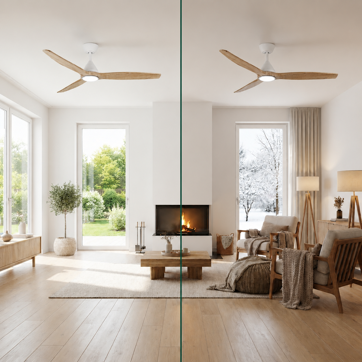 Ventilador de Techo de Madera Dolomiti (132cm / 112cm)