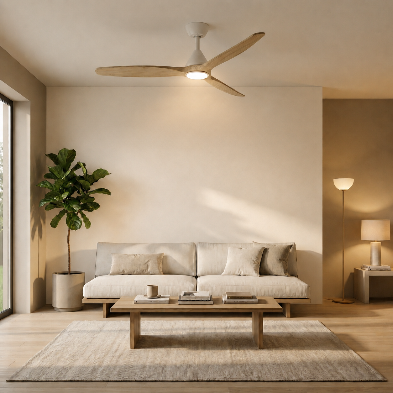 Ventilador de Techo de Madera Dolomiti (132cm / 112cm)