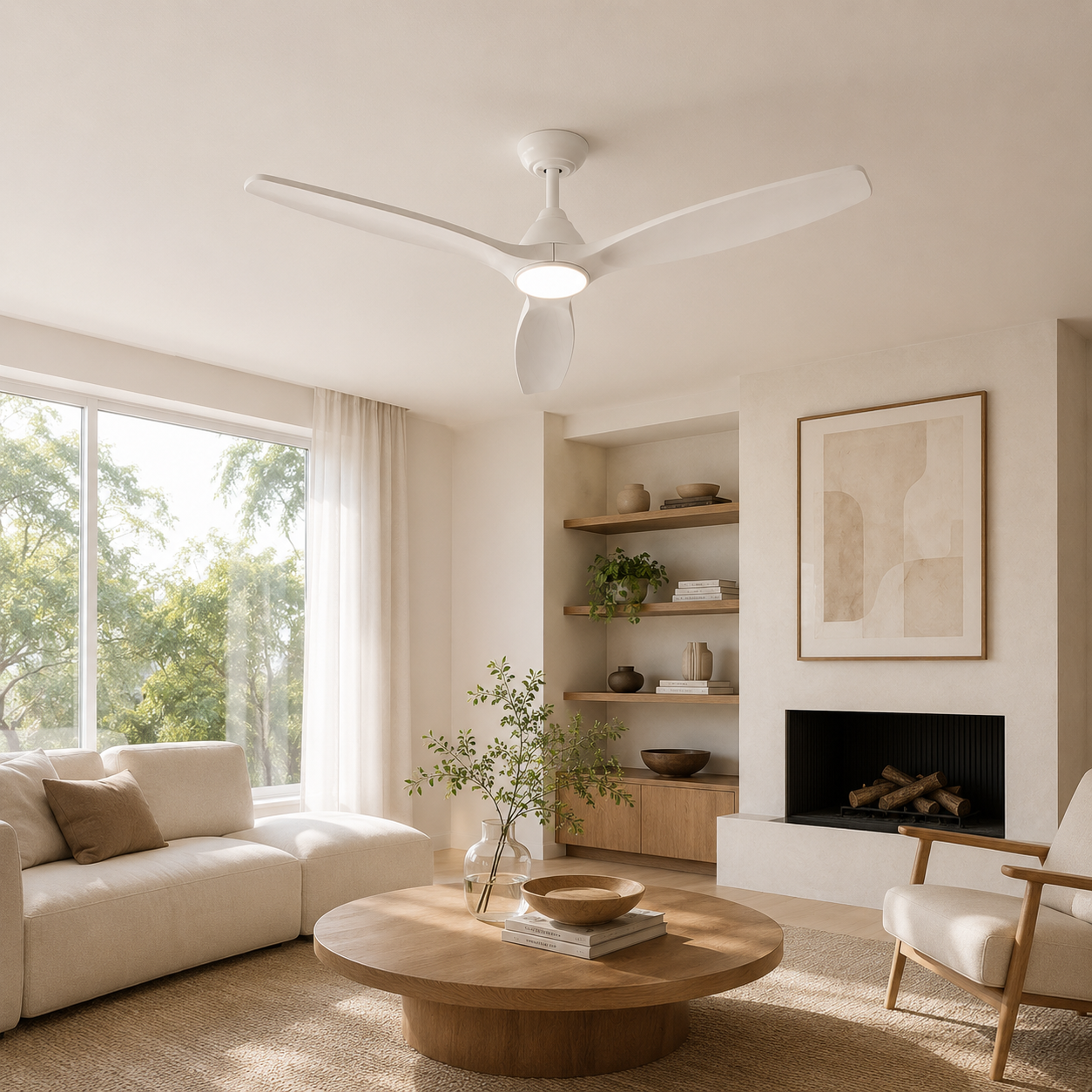 Ventilador de Techo de Madera Dolomiti (132cm / 112cm)