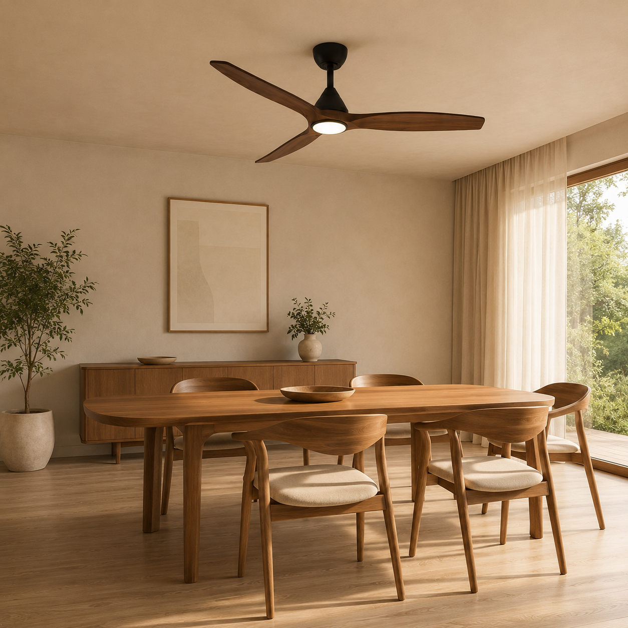 Ventilador de Techo de Madera Dolomiti (132cm / 112cm)