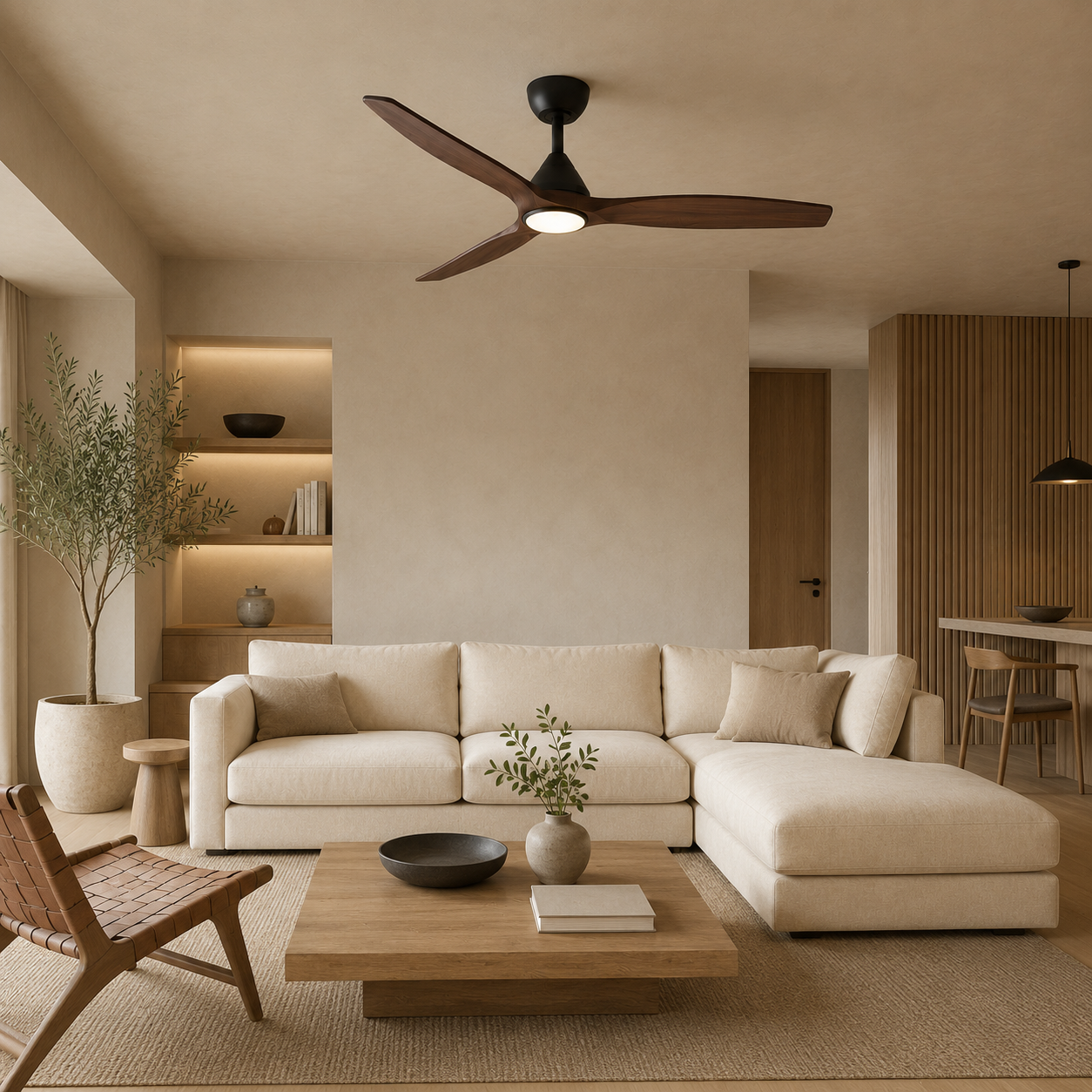 Ventilador de Techo de Madera Dolomiti (132cm / 112cm)