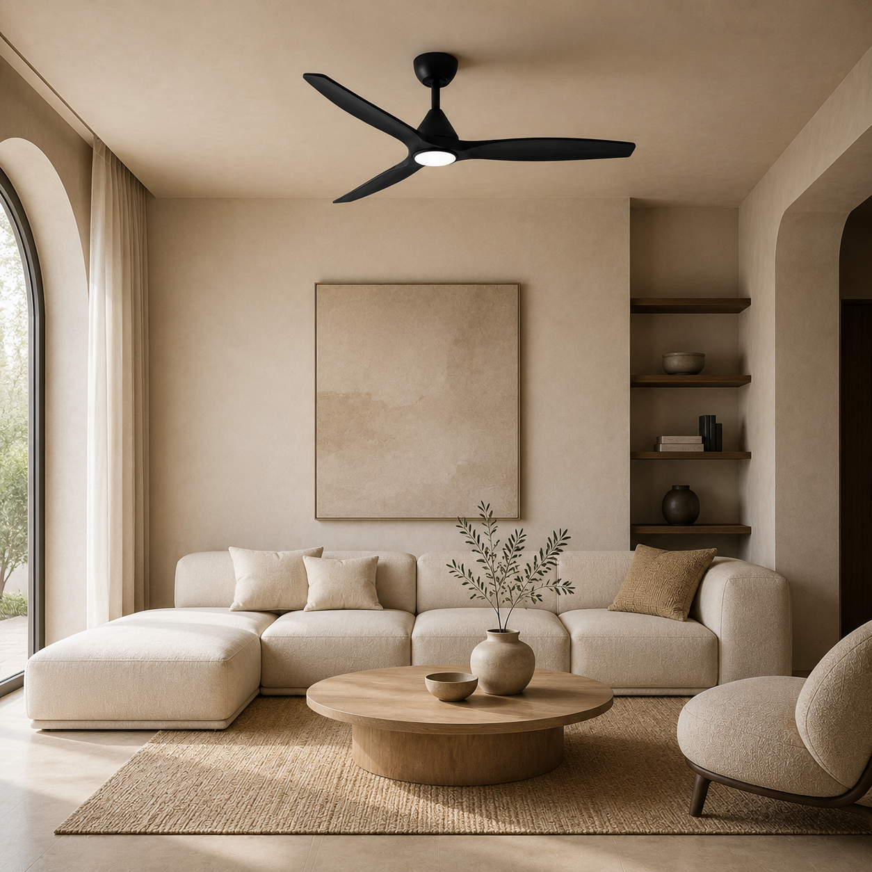 Ventilador de Techo de Madera Dolomiti (132cm / 112cm)