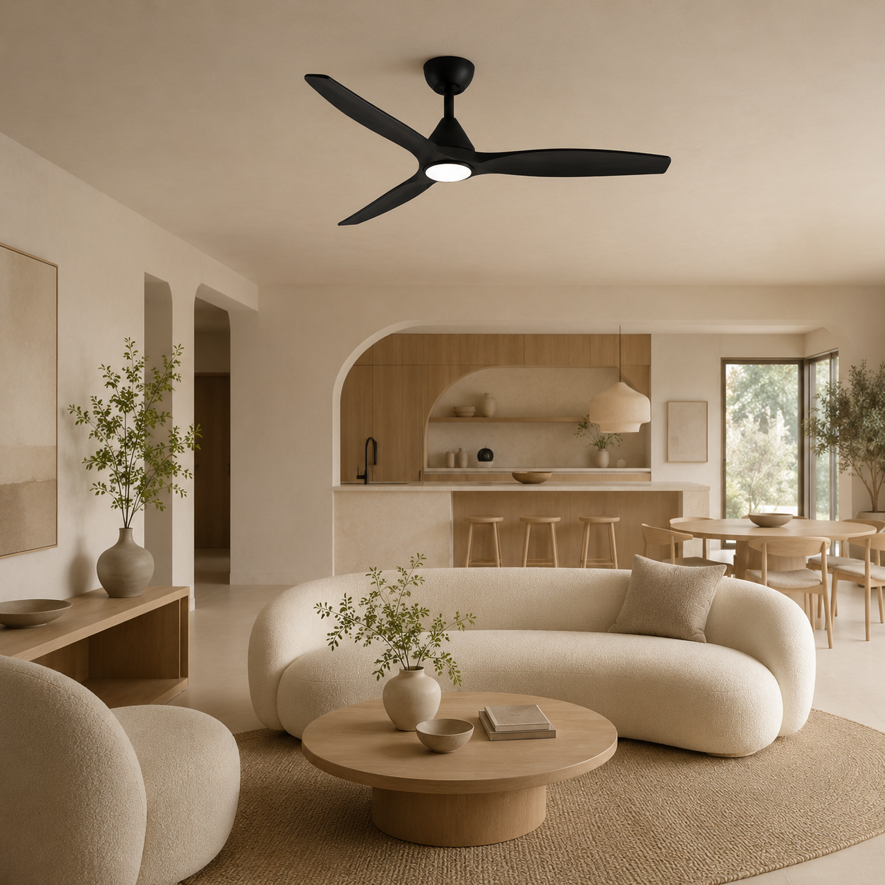 Ventilador de Techo de Madera Dolomiti (132cm / 112cm)