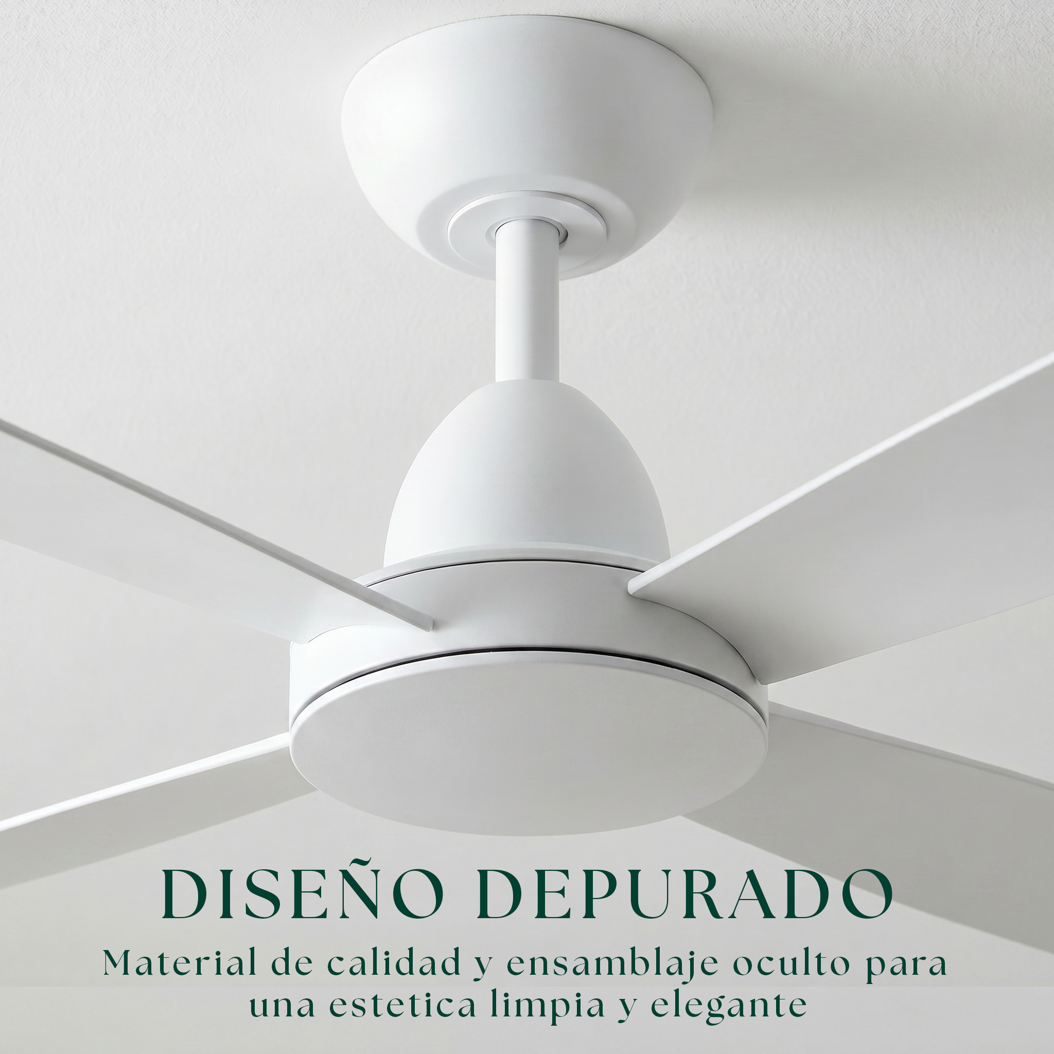Saona Ventilatore da Soffitto 122 cm (7–20 m²) – 4 Pale in ABS