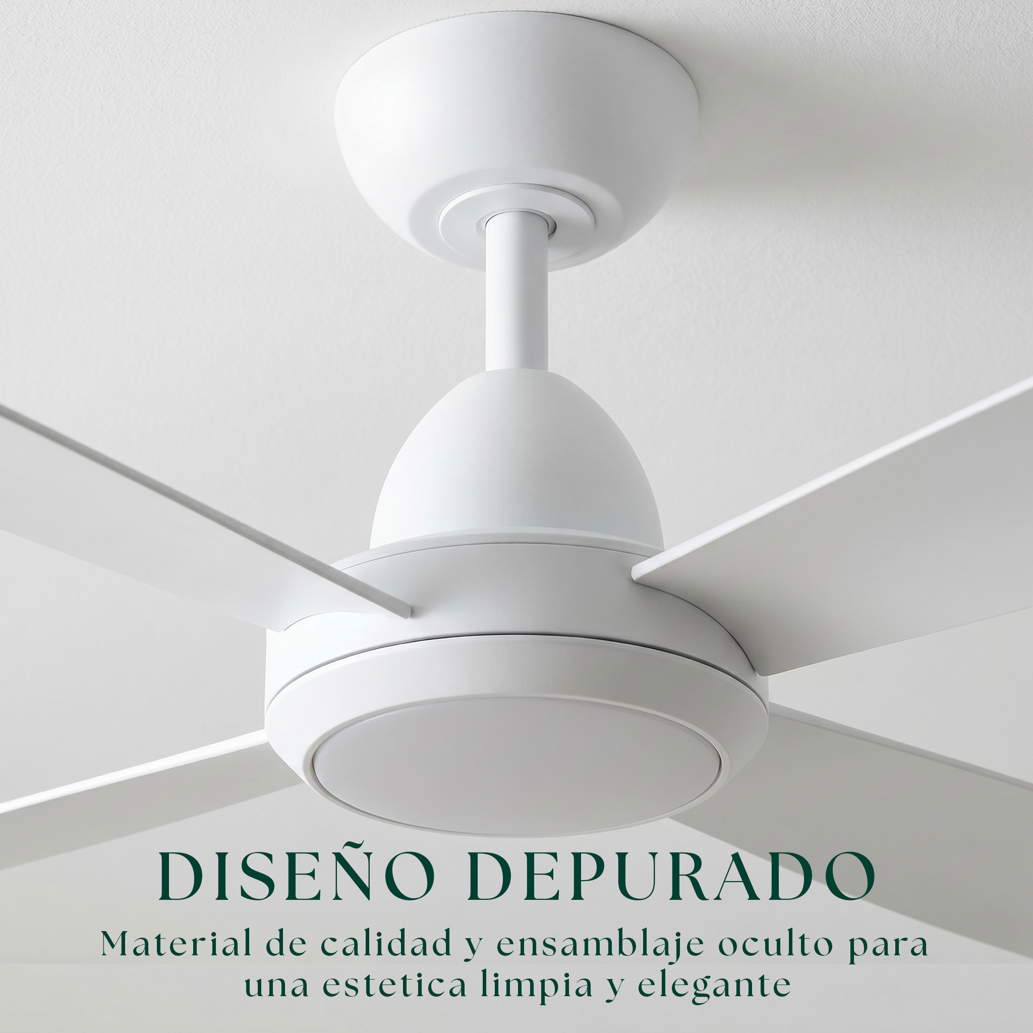 Ventilador de techo Saona de 122 cm (7–20 m²) – 4 aspas de ABS