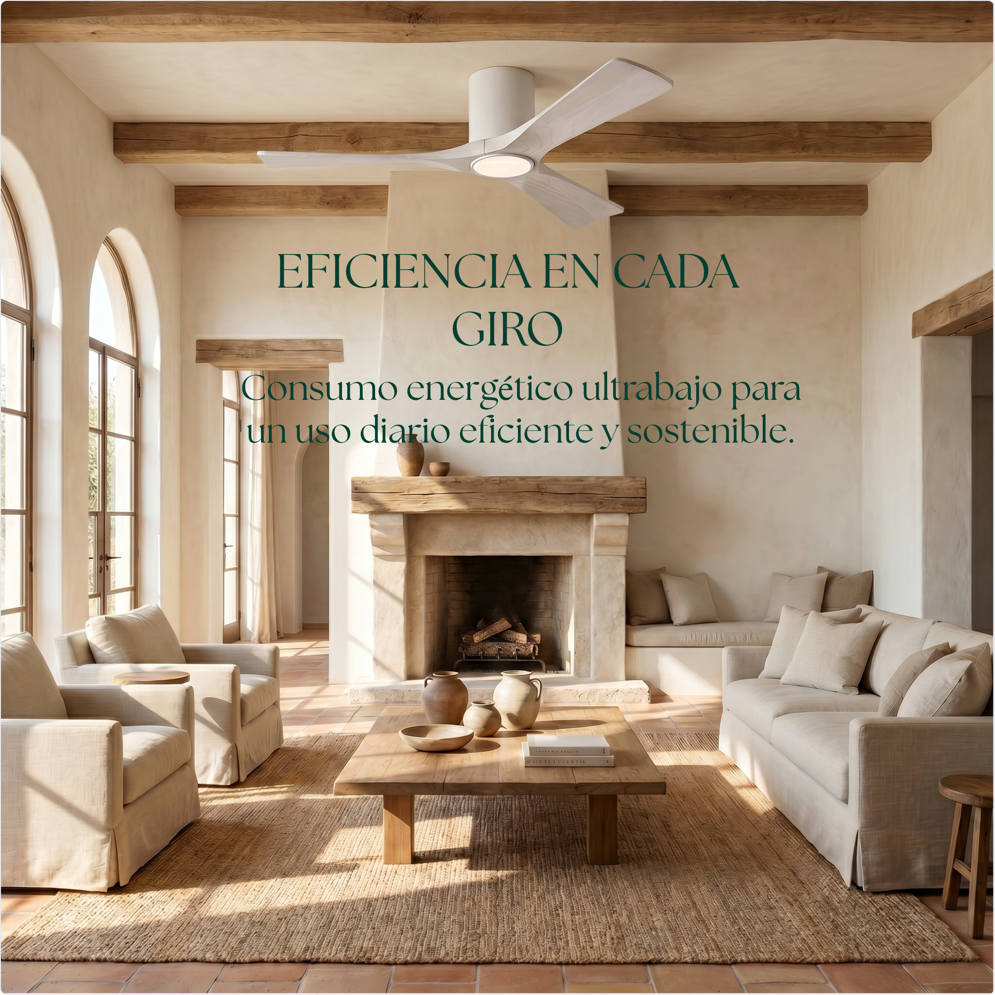 Ventilador de Techo de Madera Etoile 132 cm y 112 cm