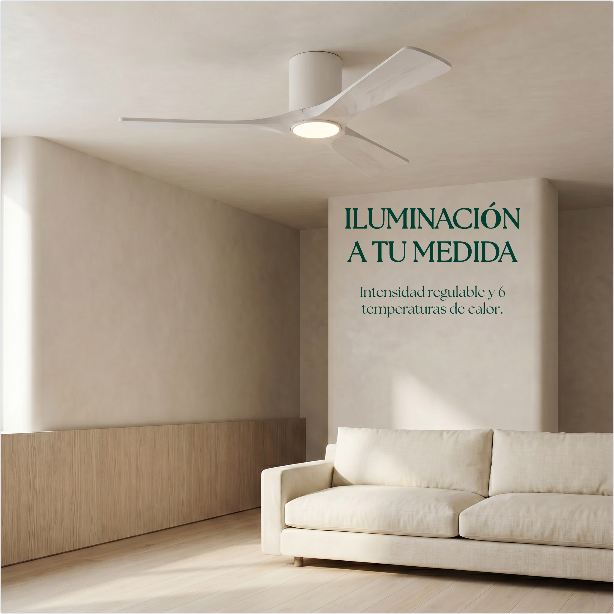 Ventilador de Techo de Madera Etoile 132 cm y 112 cm