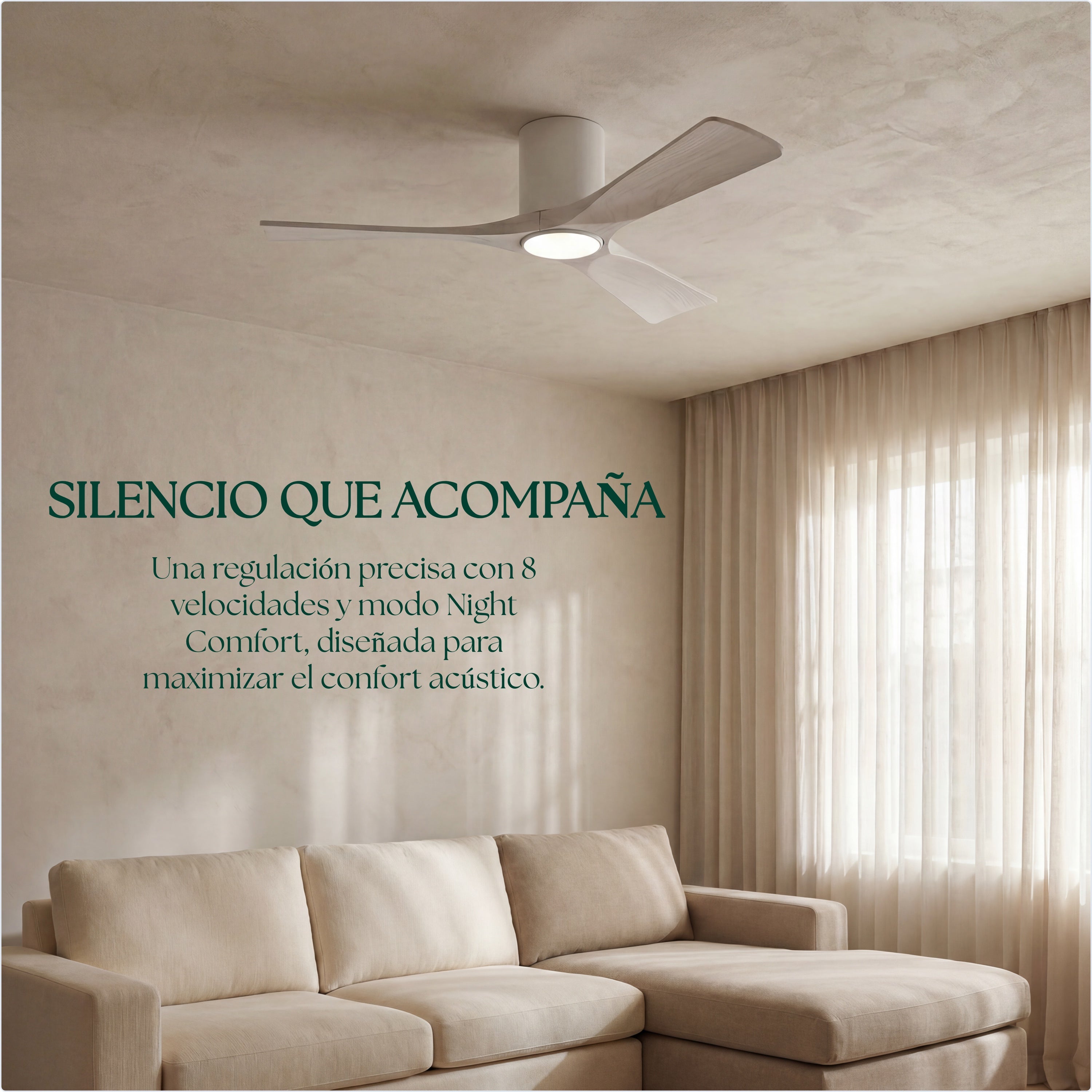 Ventilador de Techo de Madera Etoile 132 cm y 112 cm
