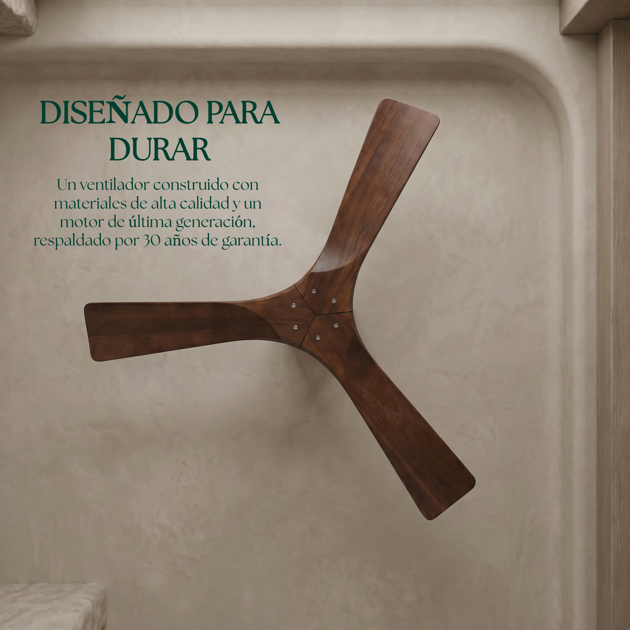 Ventilador de Techo de Madera Etoile 132 cm y 112 cm