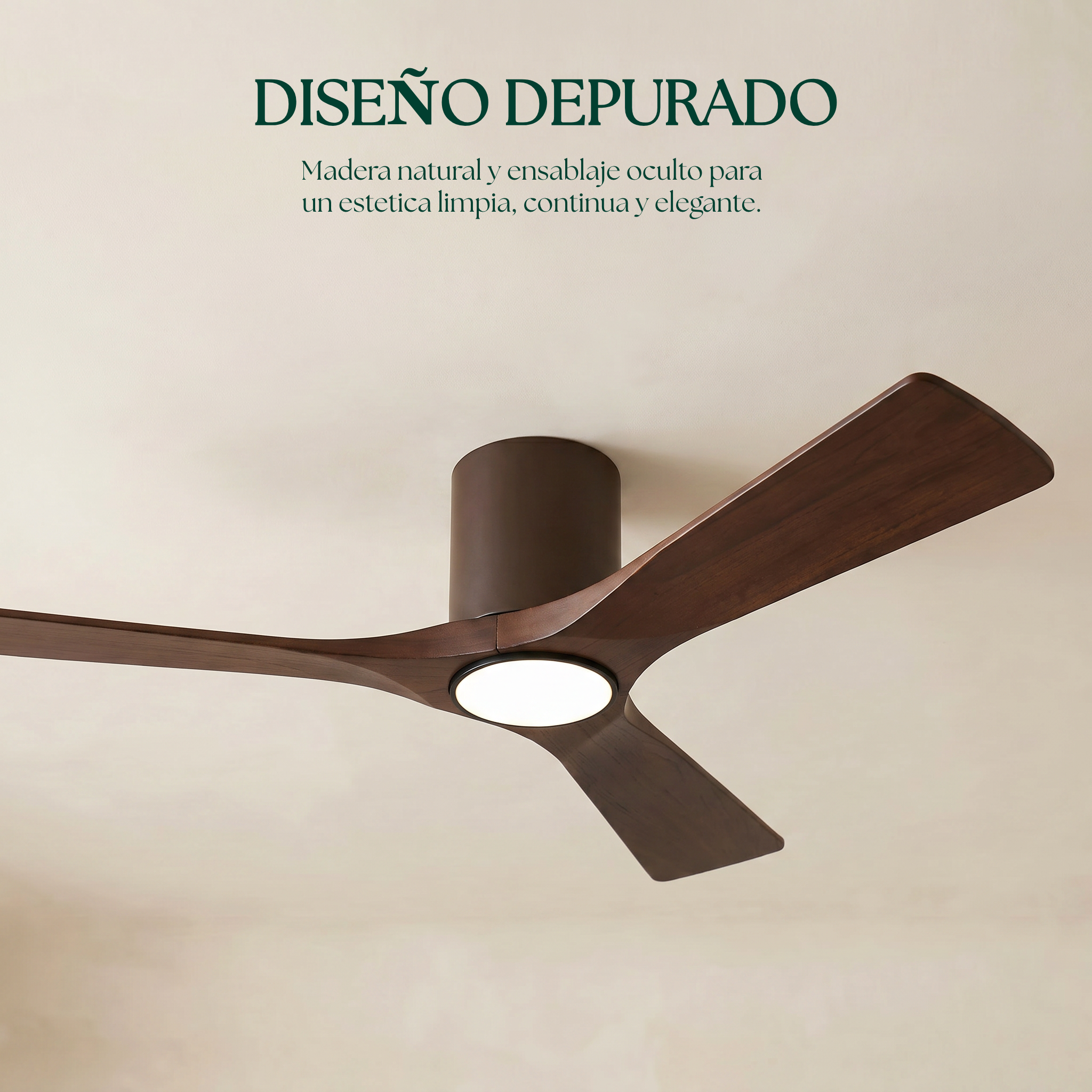 Ventilador de Techo de Madera Etoile 132 cm y 112 cm