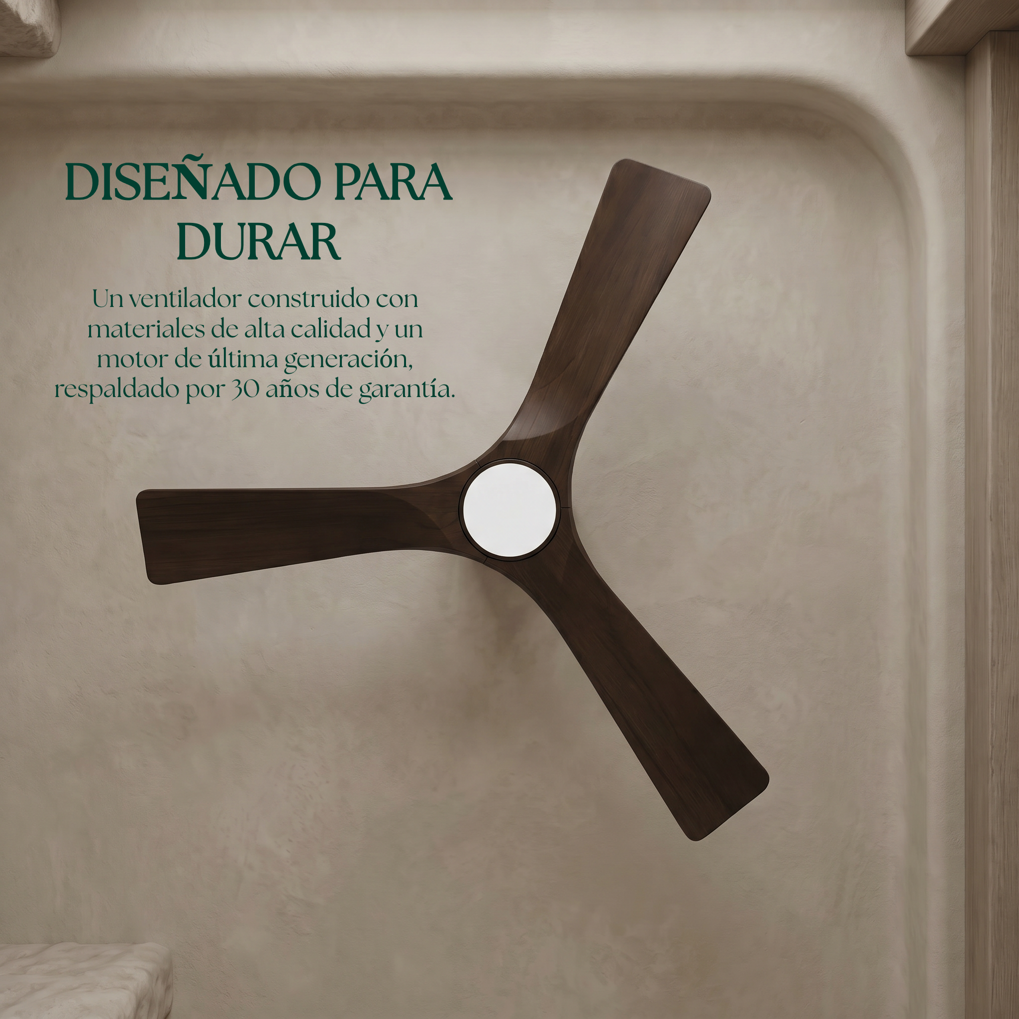 Ventilador de Techo de Madera Etoile 132 cm y 112 cm