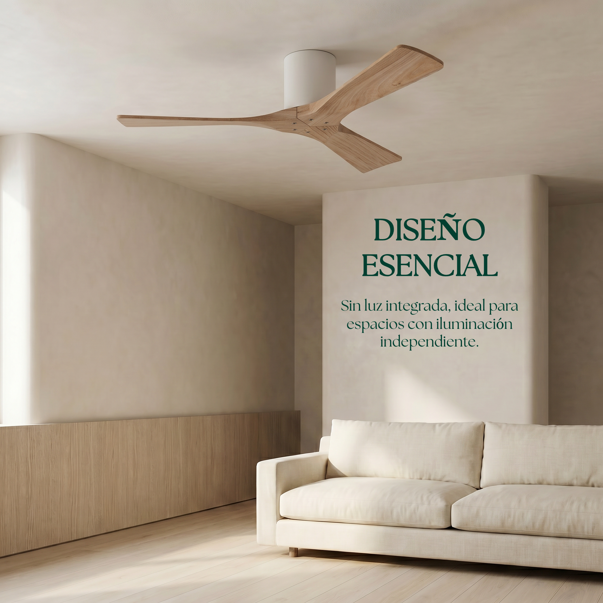 Ventilador de Techo de Madera Etoile 132 cm y 112 cm