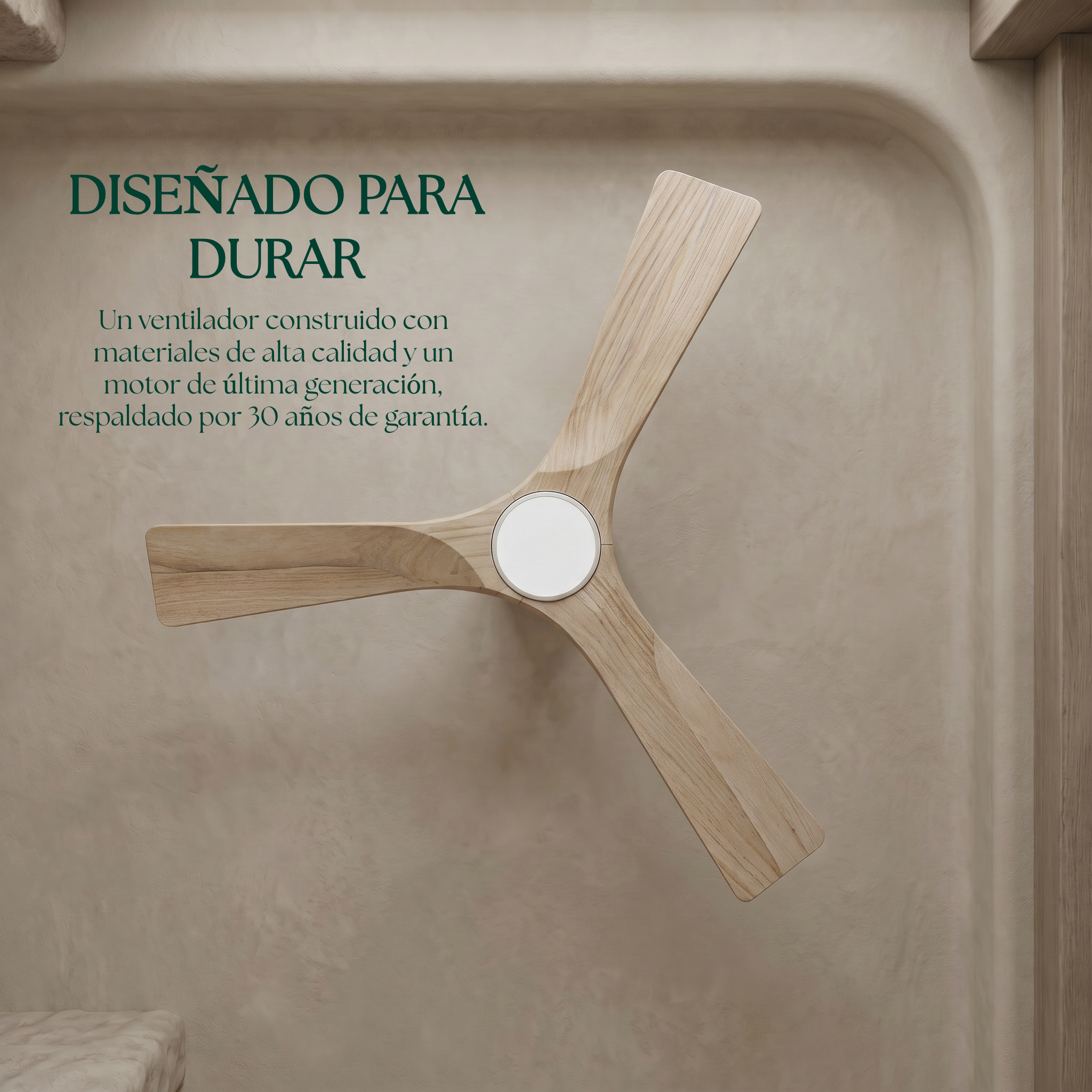 Ventilador de Techo de Madera Etoile 132 cm y 112 cm
