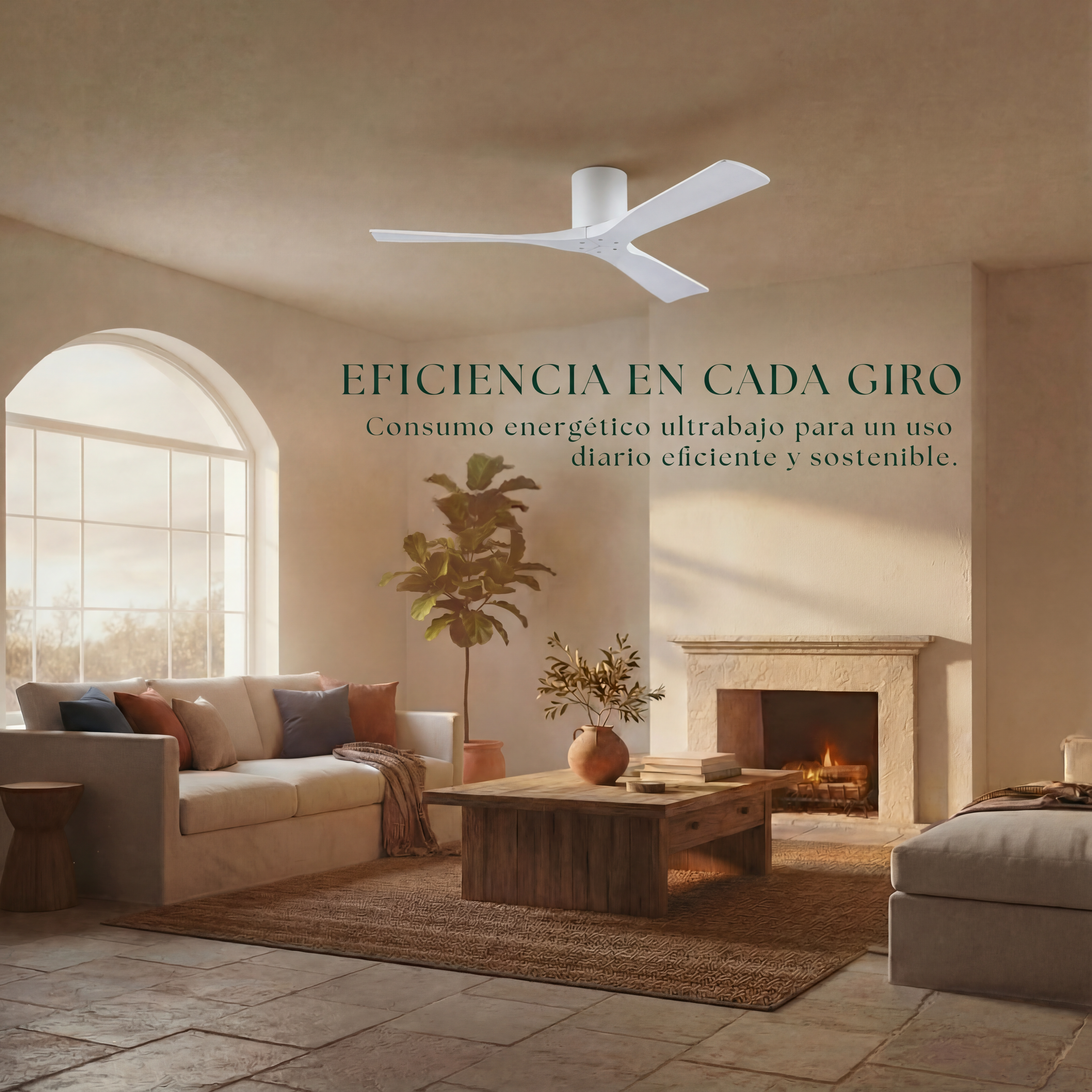 Ventilador de Techo de Madera Etoile 132 cm y 112 cm