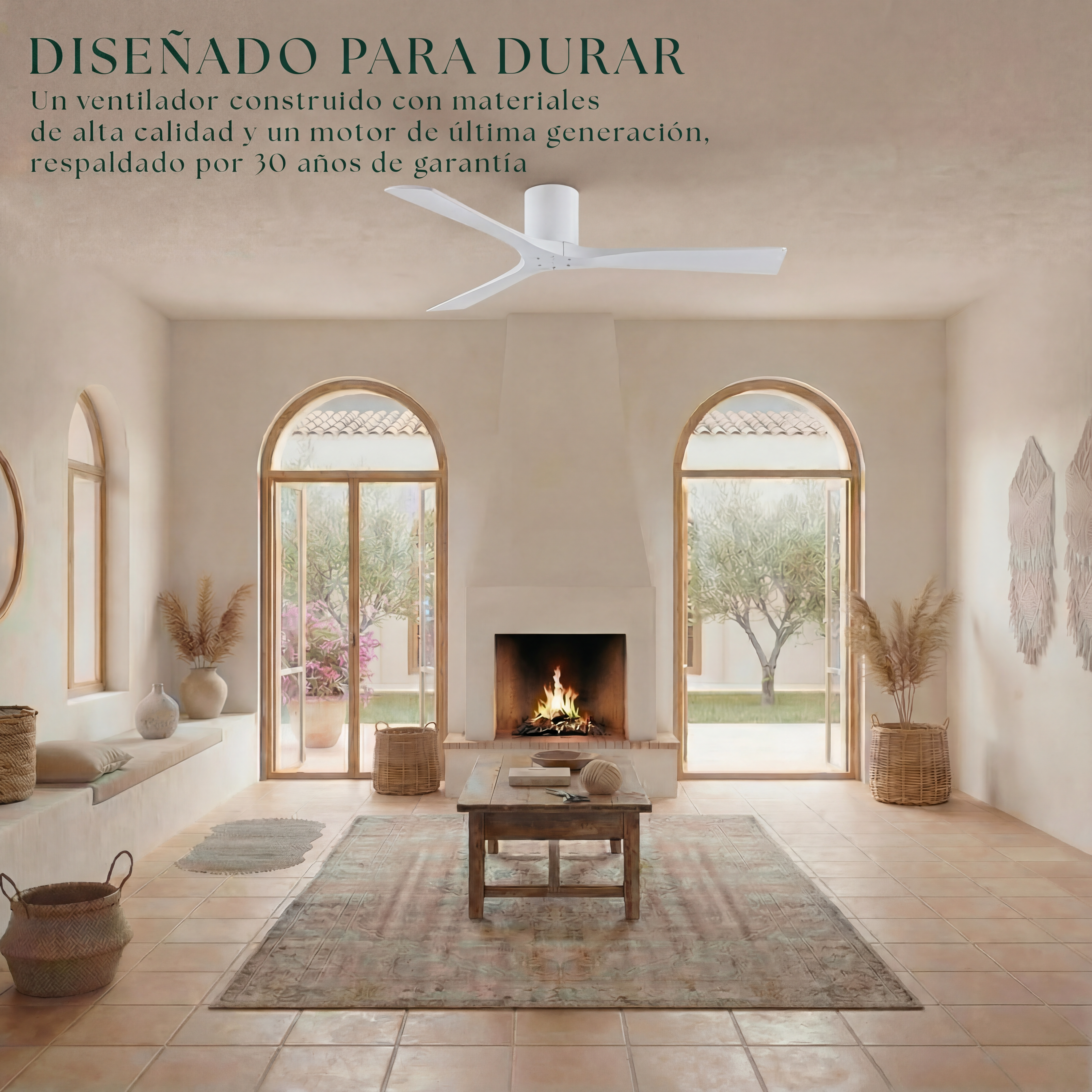 Ventilador de Techo de Madera Etoile 132 cm y 112 cm