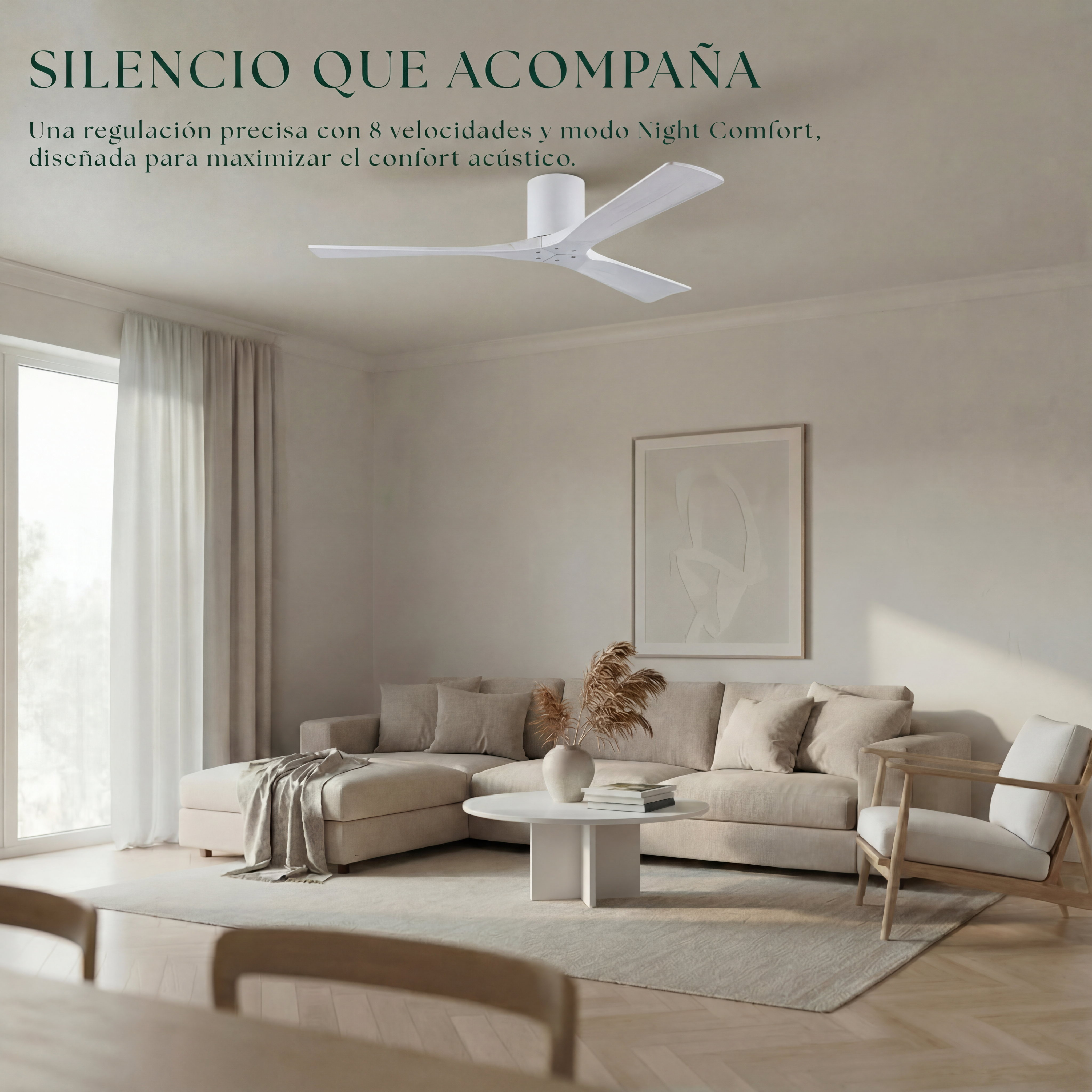Ventilador de Techo de Madera Etoile 132 cm y 112 cm