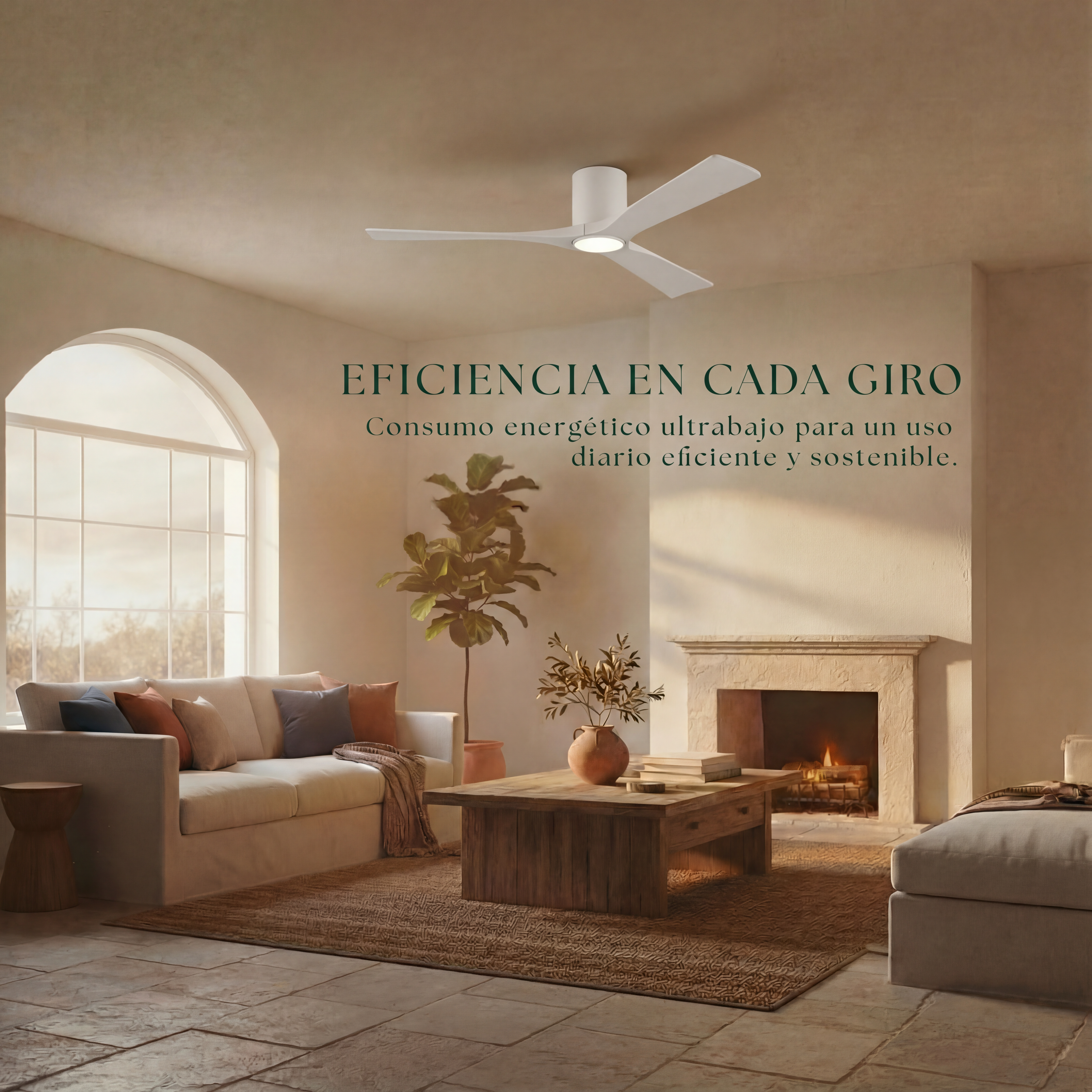 Ventilador de Techo de Madera Etoile 132 cm y 112 cm