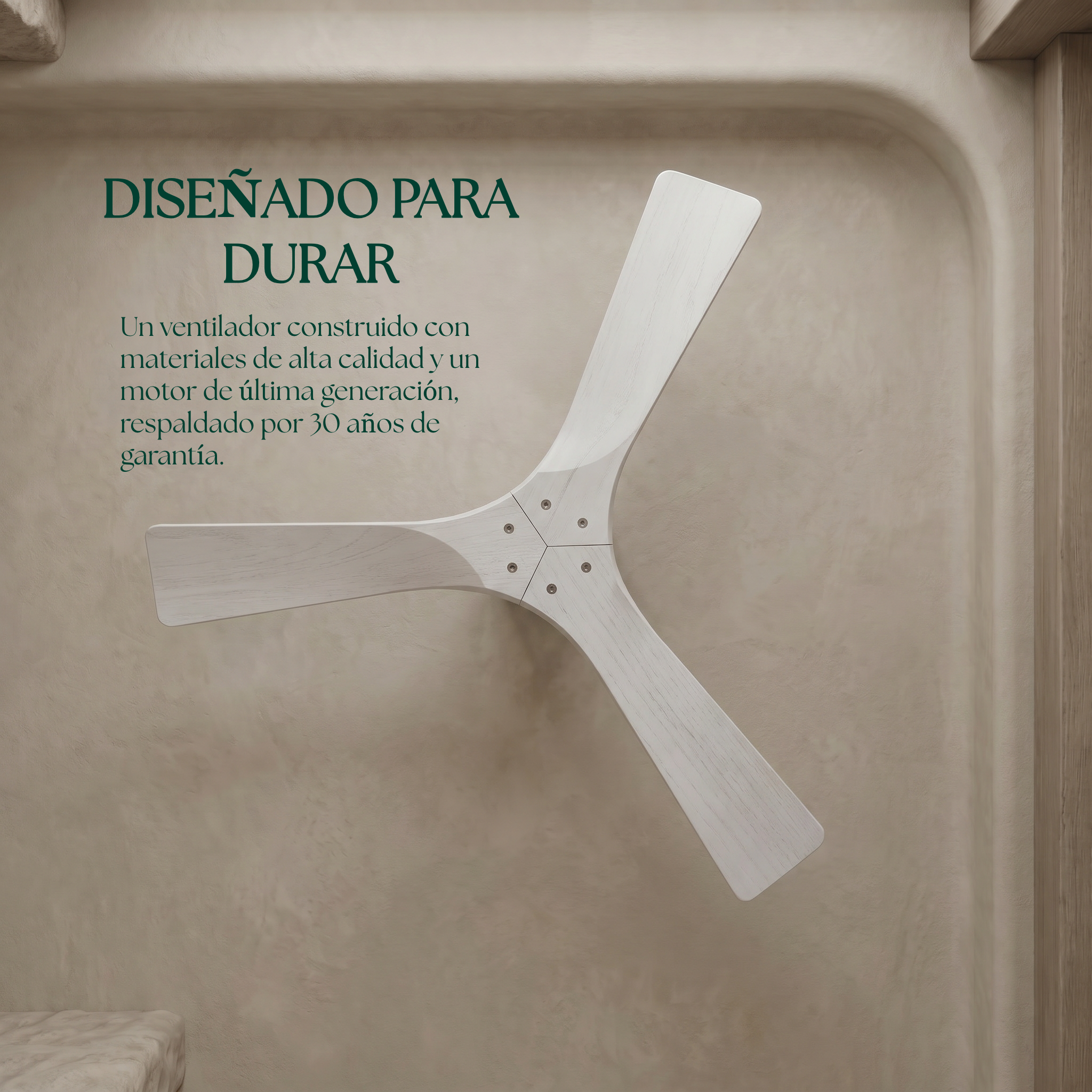 Ventilador de Techo de Madera Etoile 132 cm y 112 cm