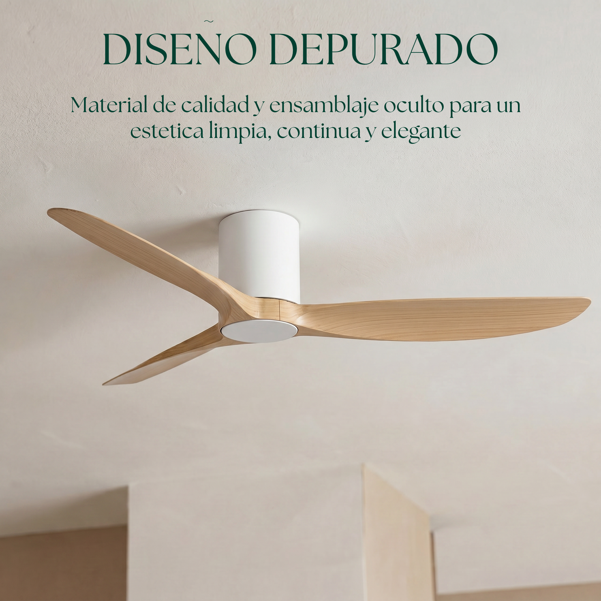 Ventilador de Techo Golfet de 132 cm (10–20 m²) – 3 Aspas ABS