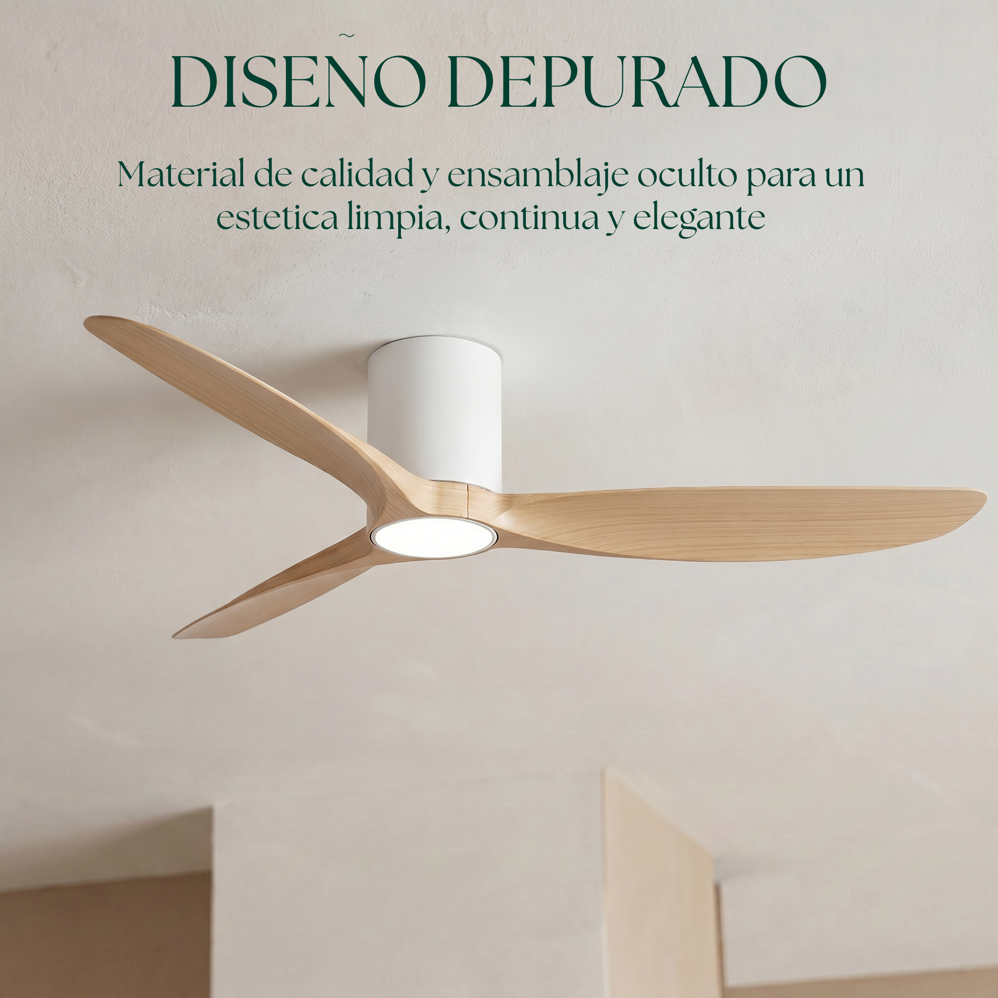 Ventilador de Techo Golfet de 132 cm (10–20 m²) – 3 Aspas ABS