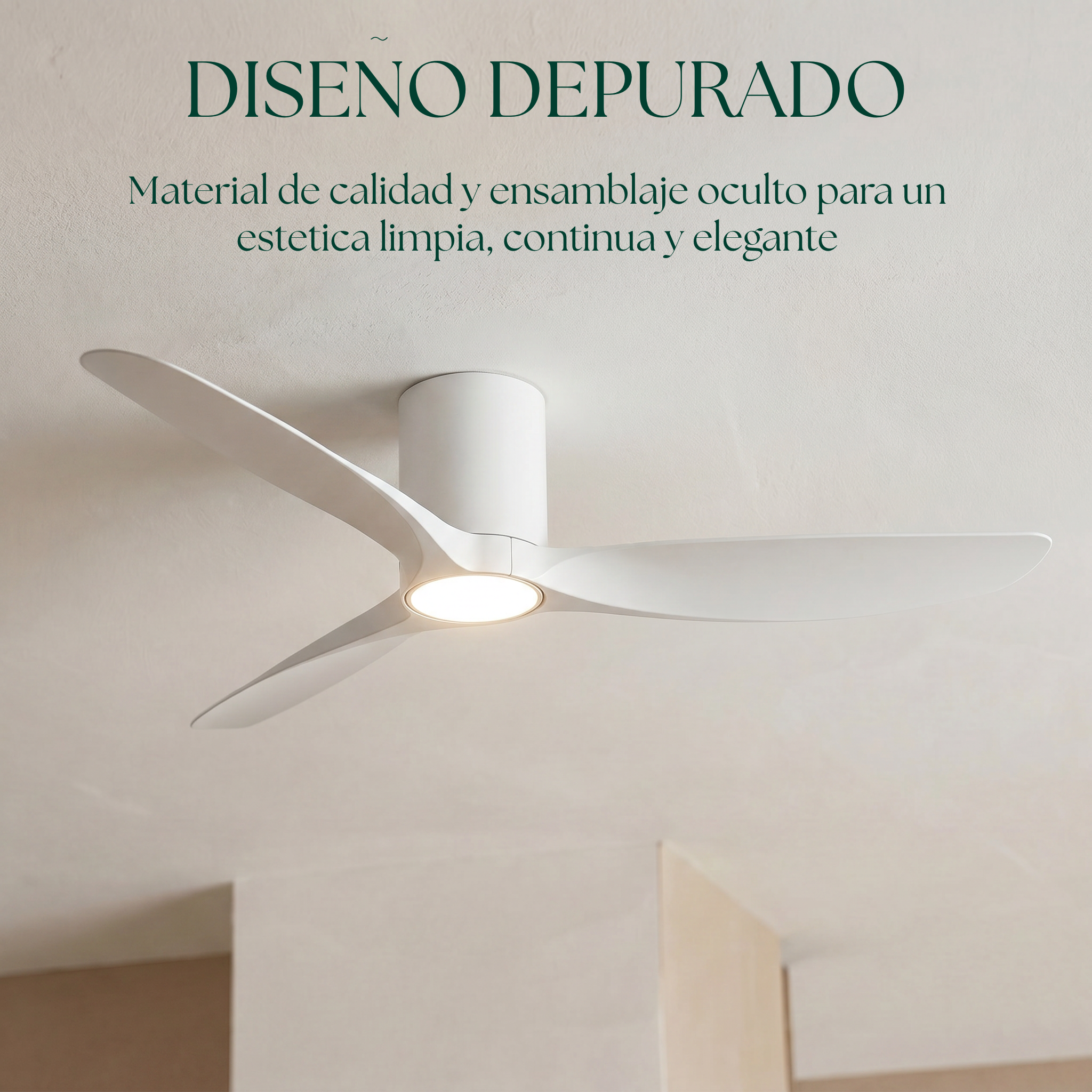 Ventilador de Techo Golfet de 132 cm (10–20 m²) – 3 Aspas ABS