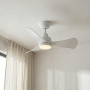 Turqueta Ventilatore da Soffitto 83 cm (<8 m²) – 3 Pale in ABS con Luce LED, Compatto