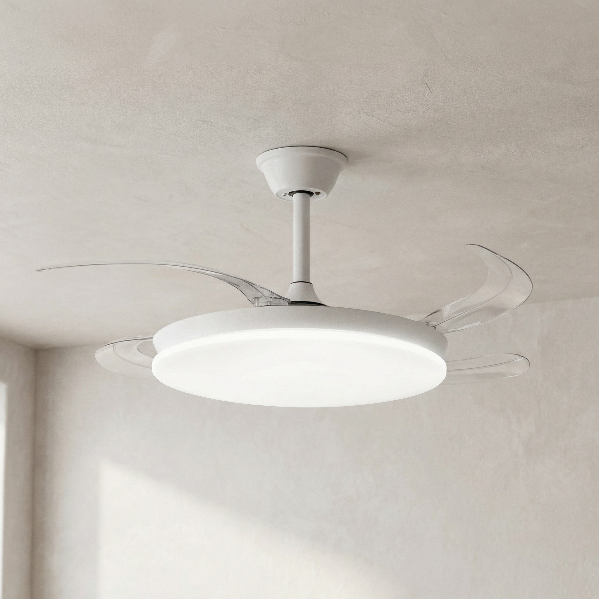 Milos Ventilatore da Soffitto 55 cm (6–15 m²) – Compatto con Luce LED