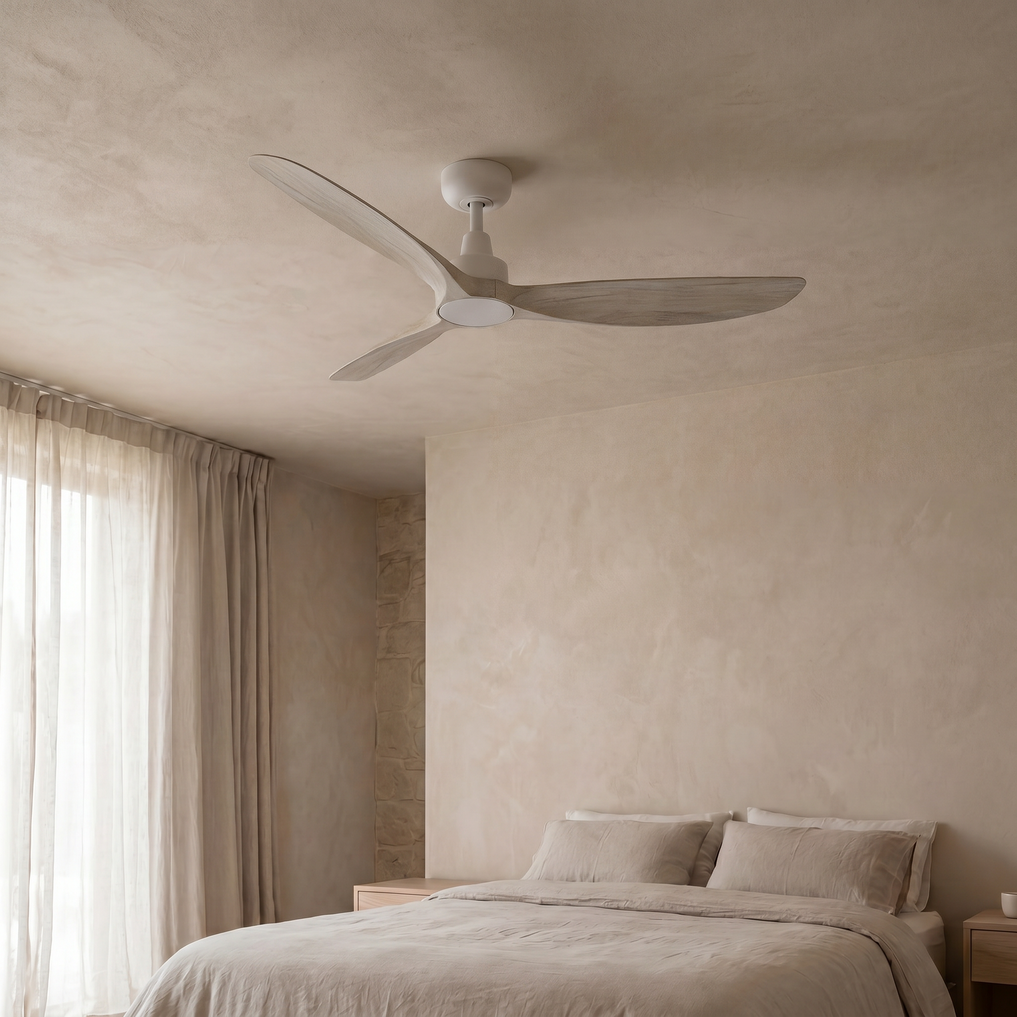 Marea 132 cm Ventilador de Techo (10–25 m²) – 3 Aspas de ABS