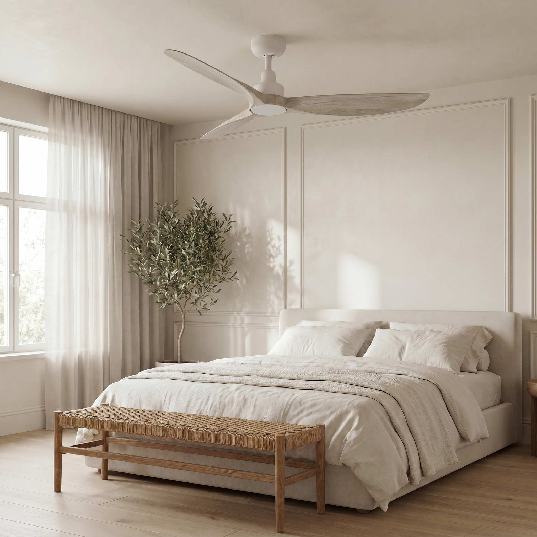 Marea 132 cm Ventilador de Techo (10–25 m²) – 3 Aspas de ABS
