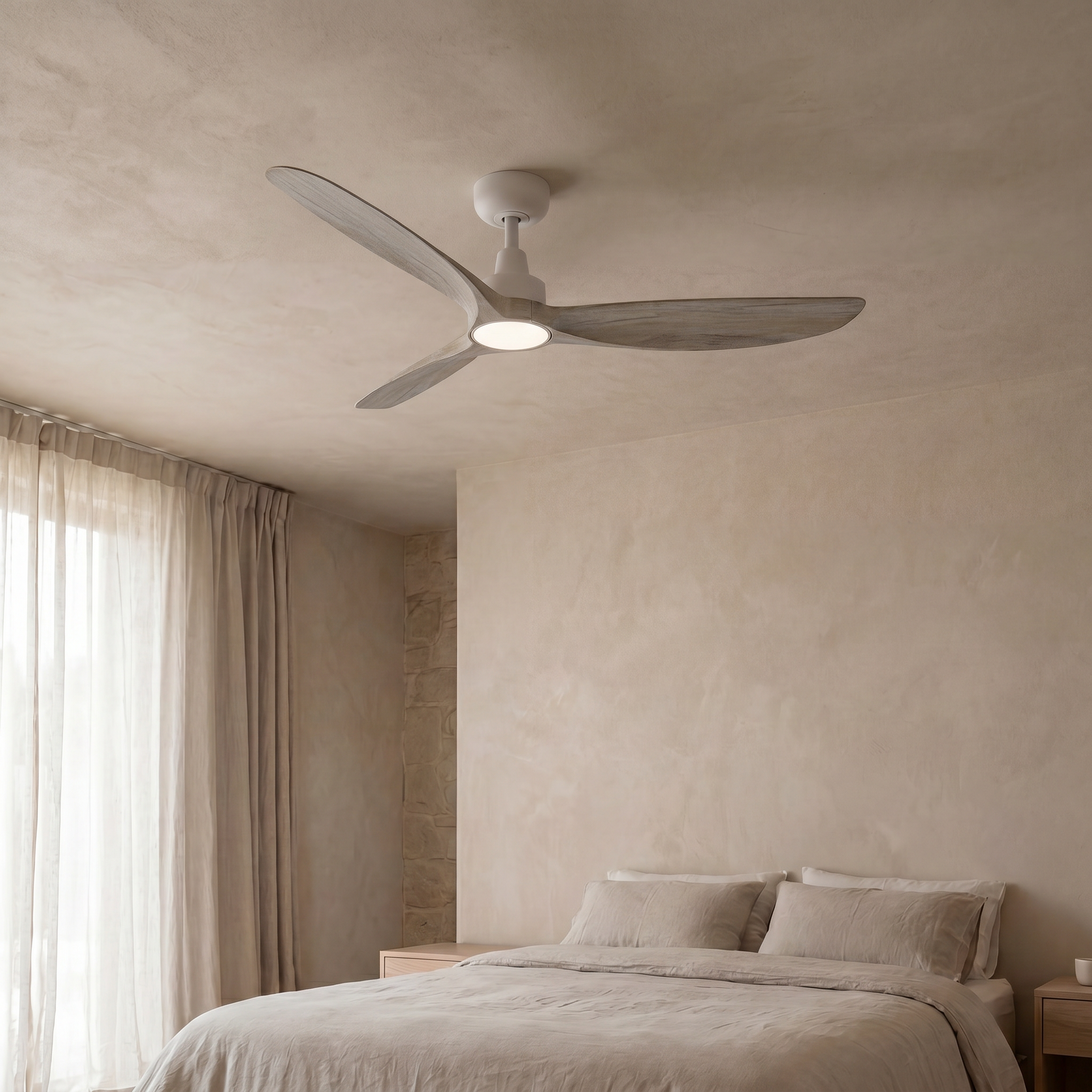 Marea 132 cm Ventilador de Techo (10–25 m²) – 3 Aspas de ABS