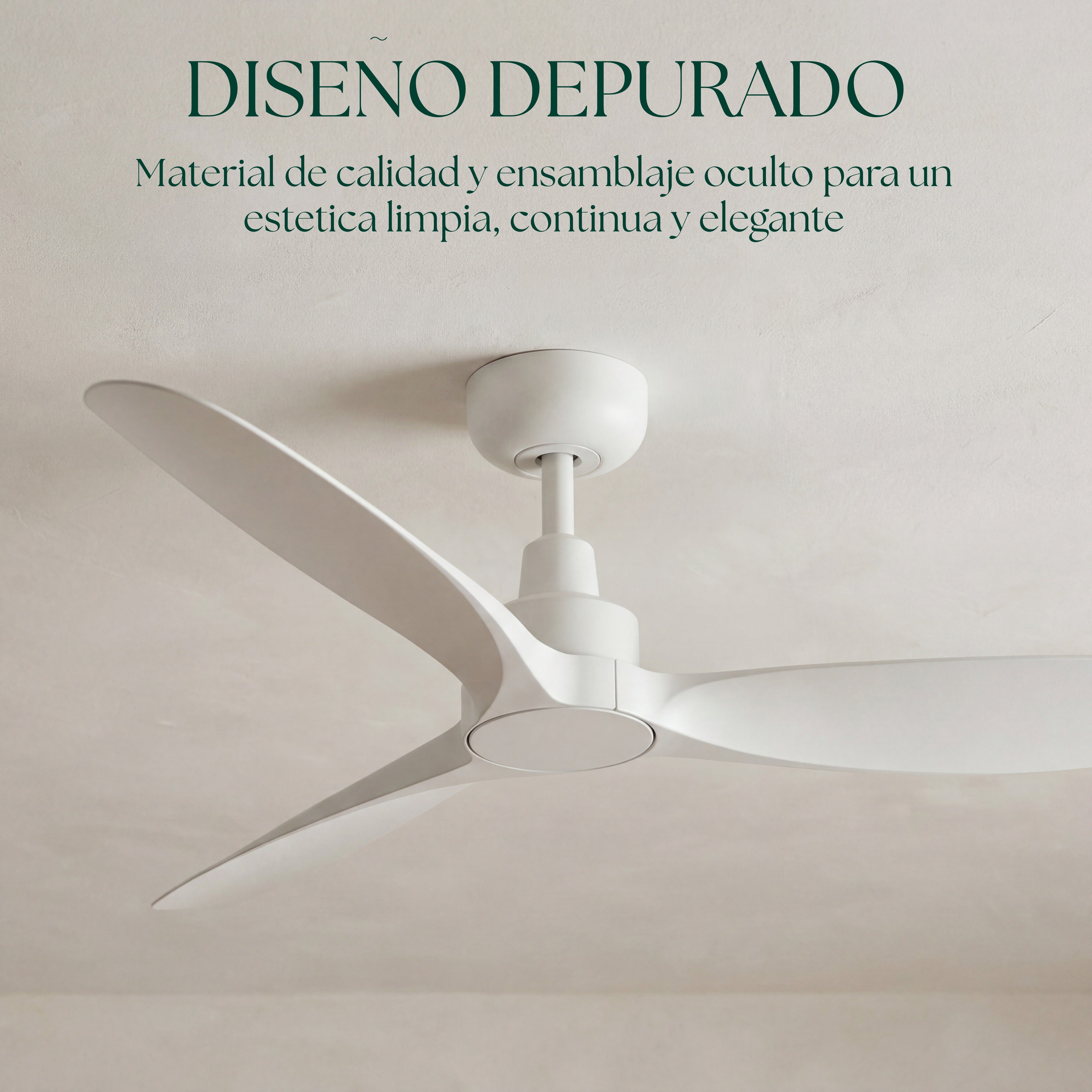 Marea 132 cm Ventilador de Techo (10–25 m²) – 3 Aspas de ABS