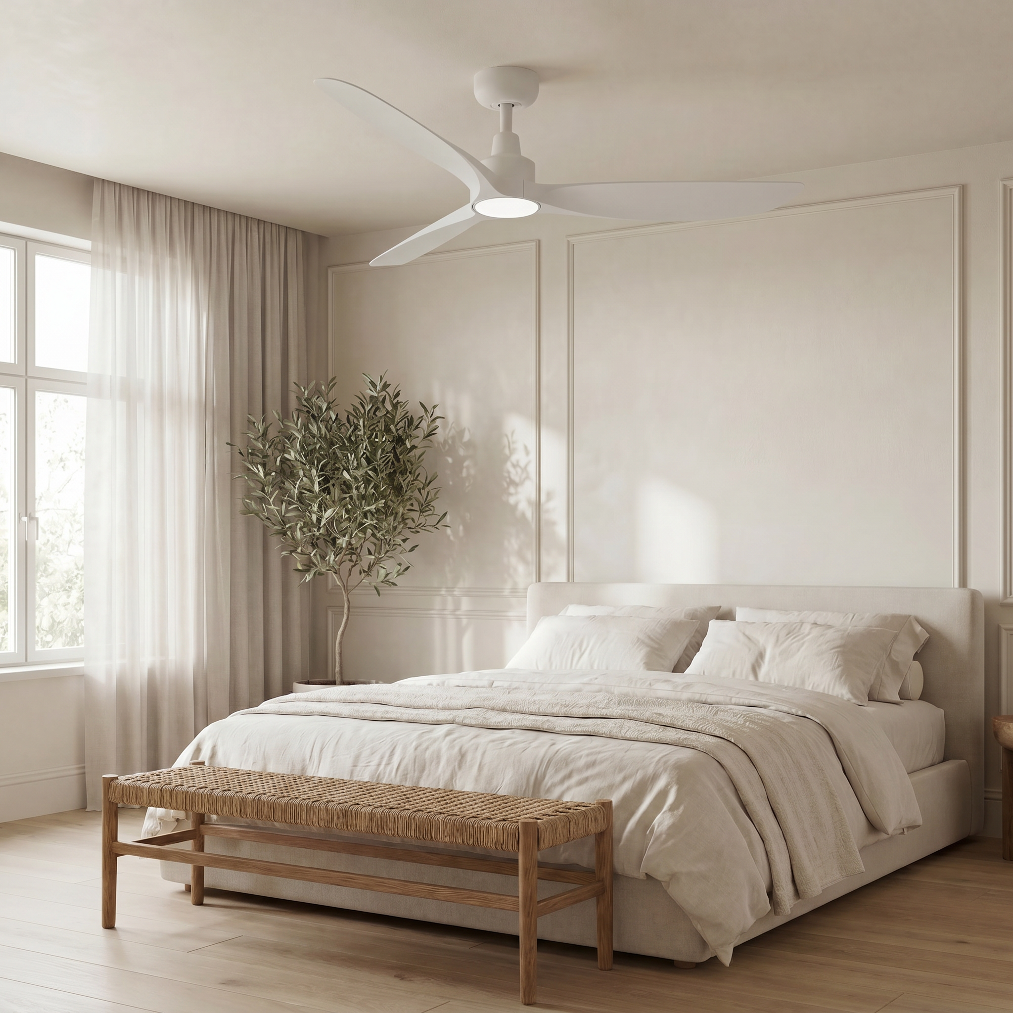 Marea 132 cm Ventilador de Techo (10–25 m²) – 3 Aspas de ABS