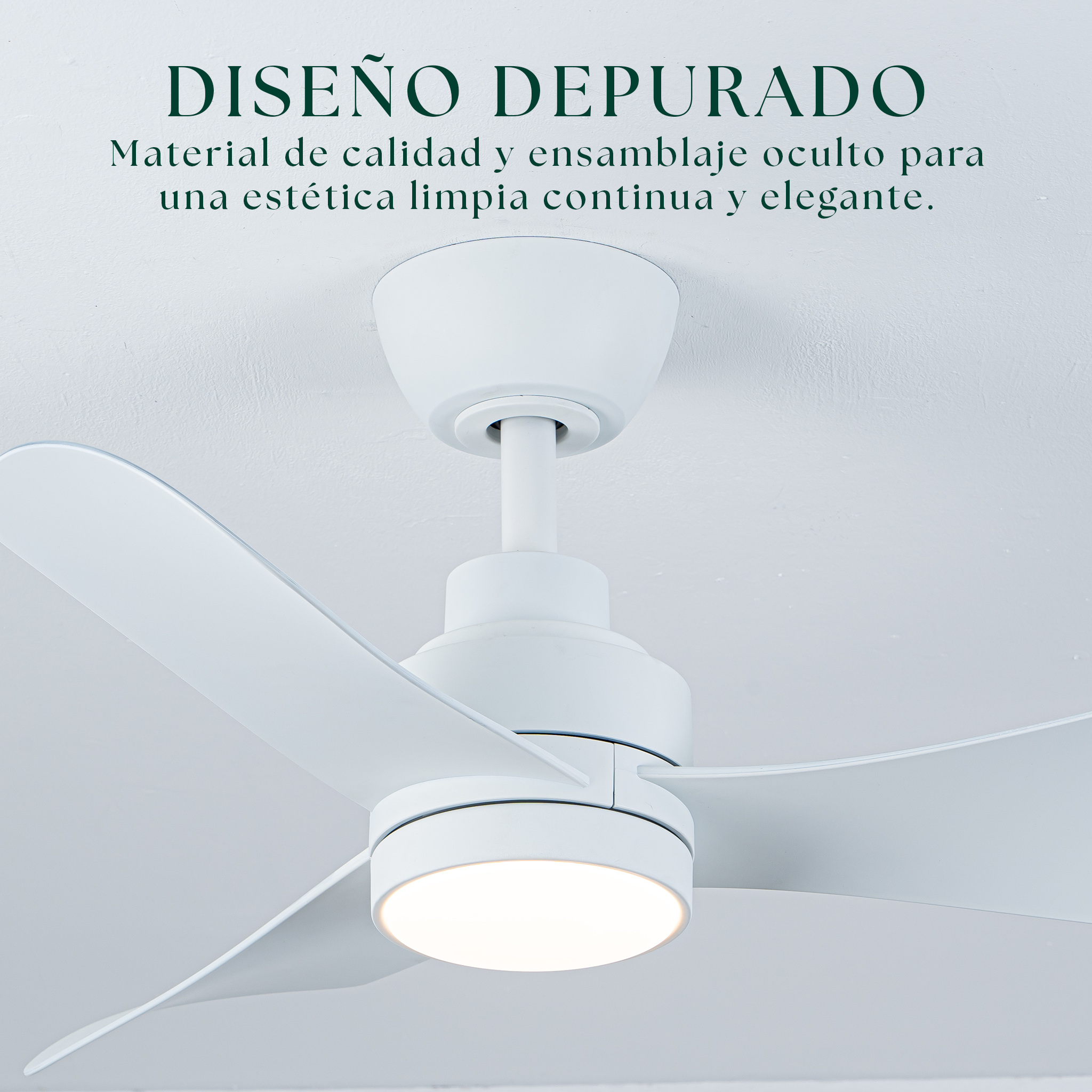 Ventilador de Techo Turqueta 83 cm (<8 m²) - 3 Aspas ABS con Luz LED