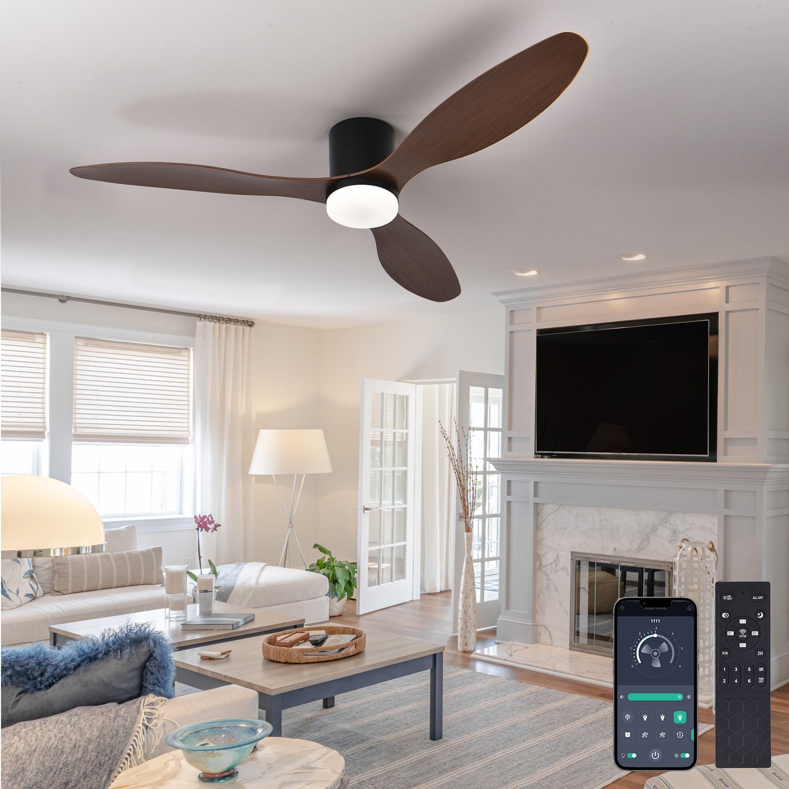 Ventilador de techo Binibeca de 132 cm y 3 aspas