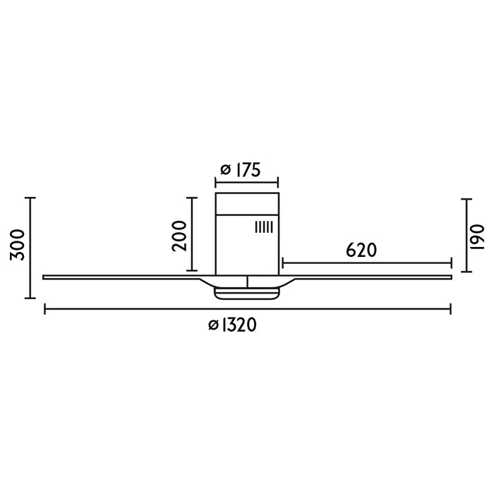 Ventilador de techo Binibeca de 132 cm y 3 aspas